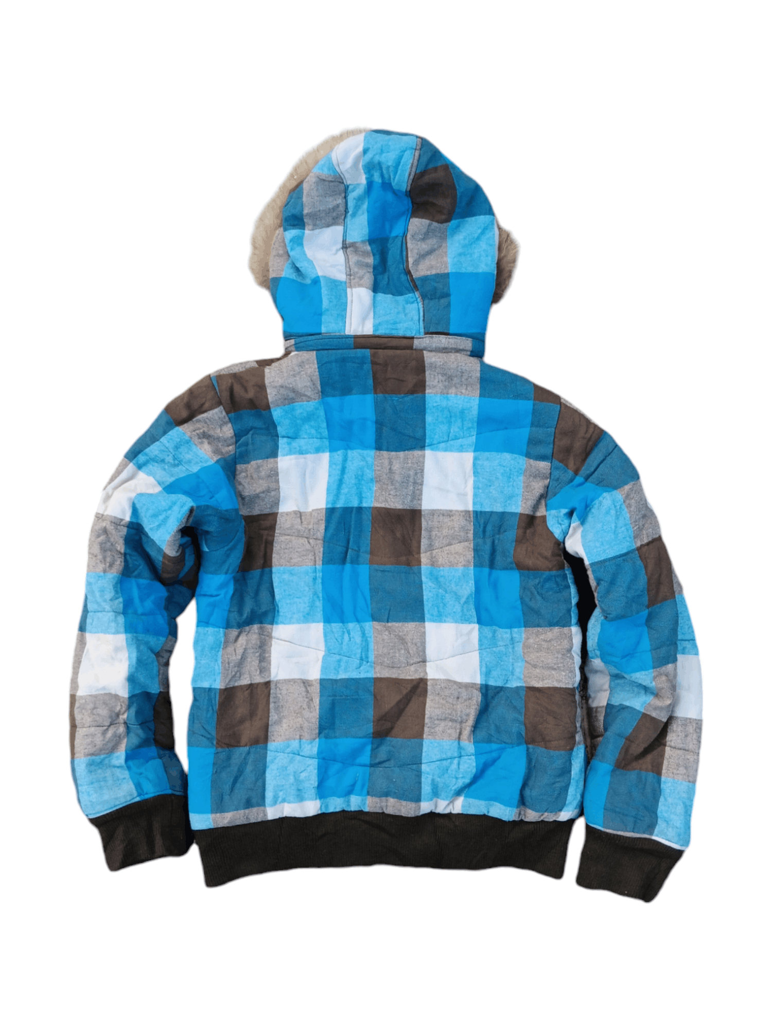 Japanese Brand Japanese real fur hoodie tartan by modified lgb style Size US M / EU 48-50 / 2 - 8 Thumbnail