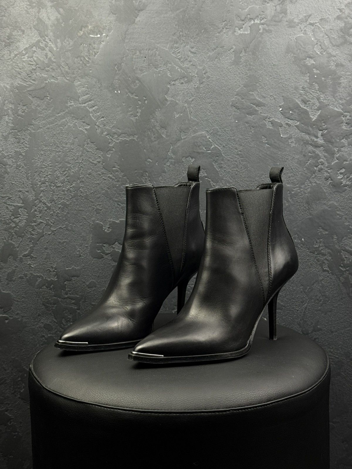 Acne Studios Acne Studio Jemma Women’s Leather Black Stiletto Heel Bootie Size US 8 / IT 38 - 1 Thumbnail