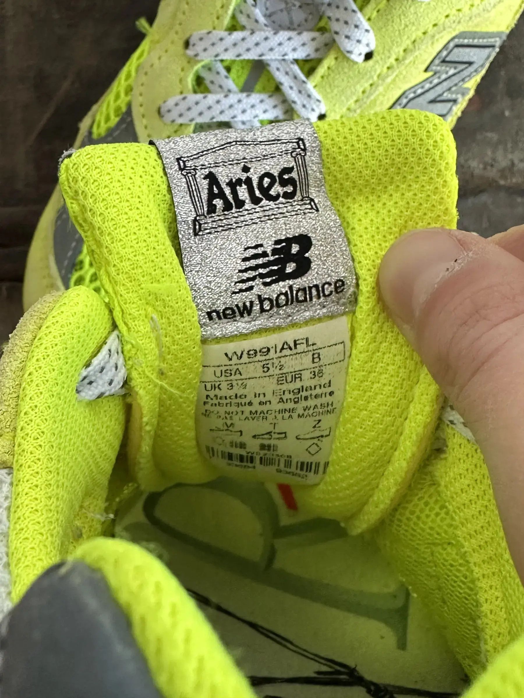 Aries × New Balance NEW BALANCE x ARIES 991 Shoes Sneakers Suede Leather Size US 5.5 / IT 35.5 - 2 Thumbnail