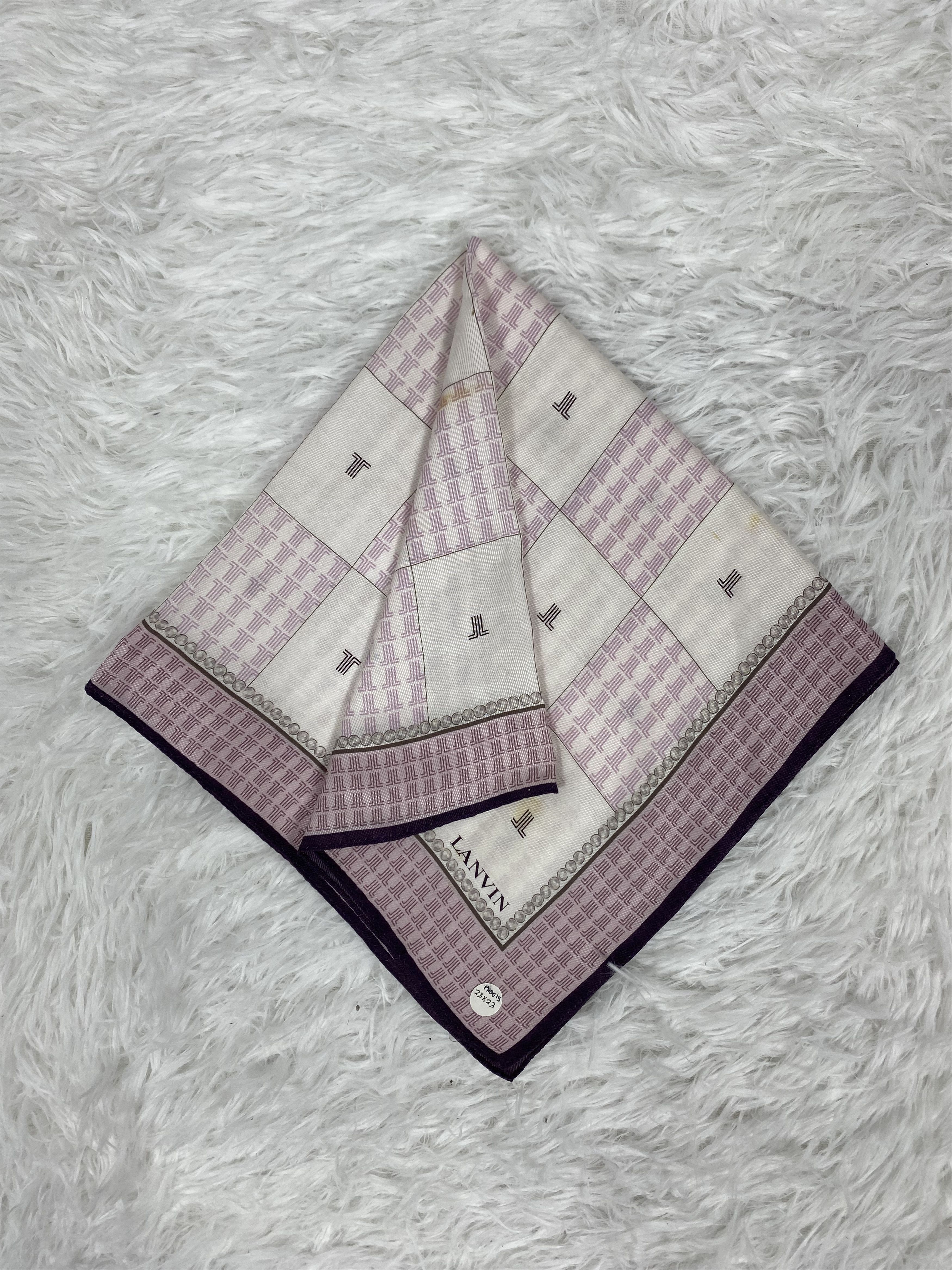 Lanvin × Vintage Vintage Lanvin Handkerchief PH0015 Size ONE SIZE - 1 Thumbnail