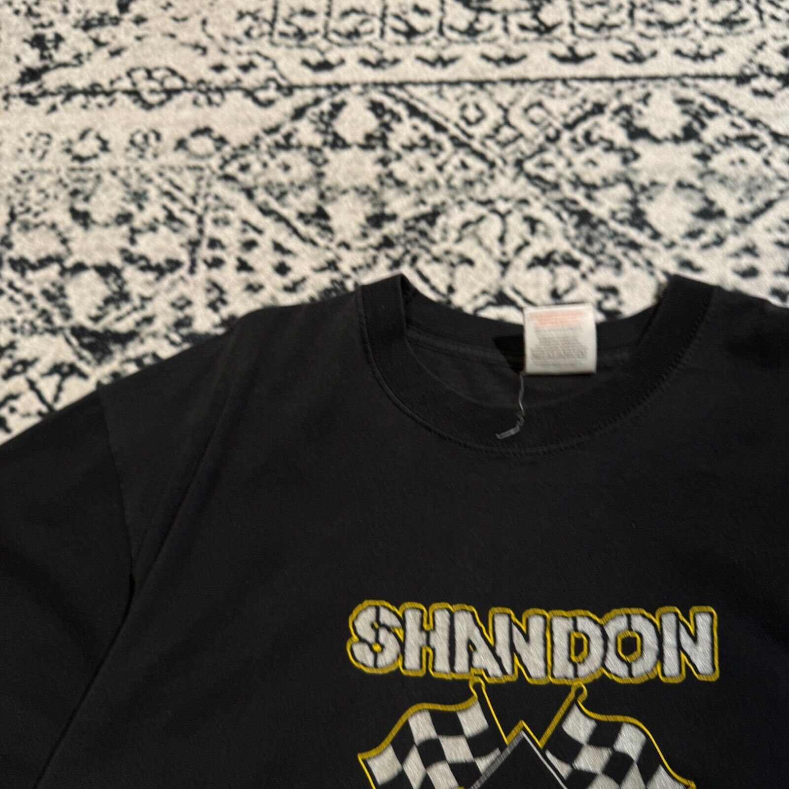 Vintage Vintage Black Cotton T-Shirt Size L Shandon Y2K 69 Team Size US L / EU 52-54 / 3 - 9 Thumbnail