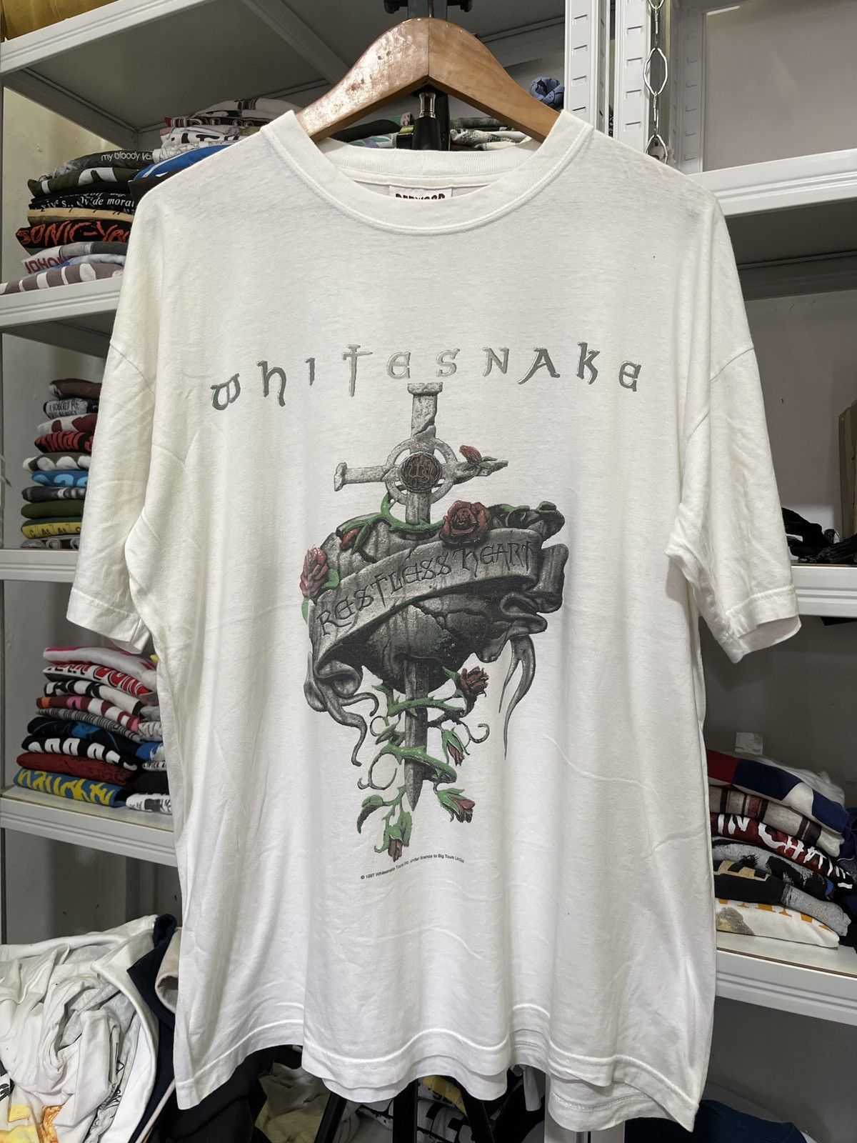 Band Tees × Vintage Vintage Whitesnake Rock Band Tour 1997 RestLess heart Size US XL / EU 56 / 4 - 1 Thumbnail