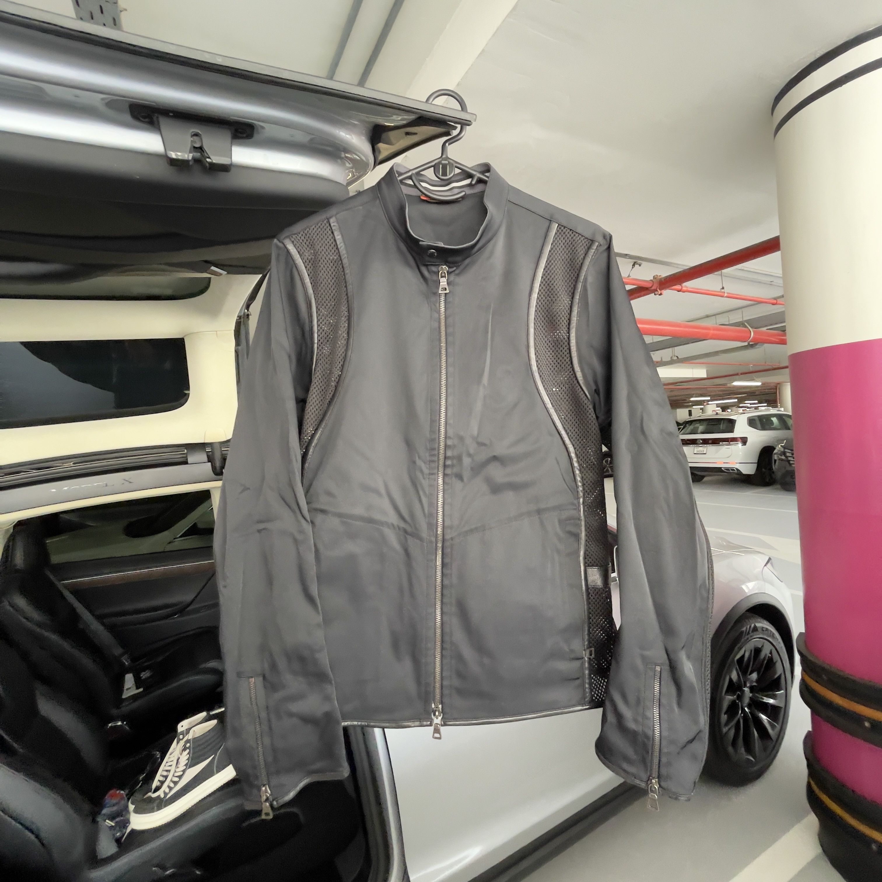 Prada Prada Runway Mesh Motorcycle Biker Jacket Size M Size US M / EU 48-50 / 2 - 1 Thumbnail