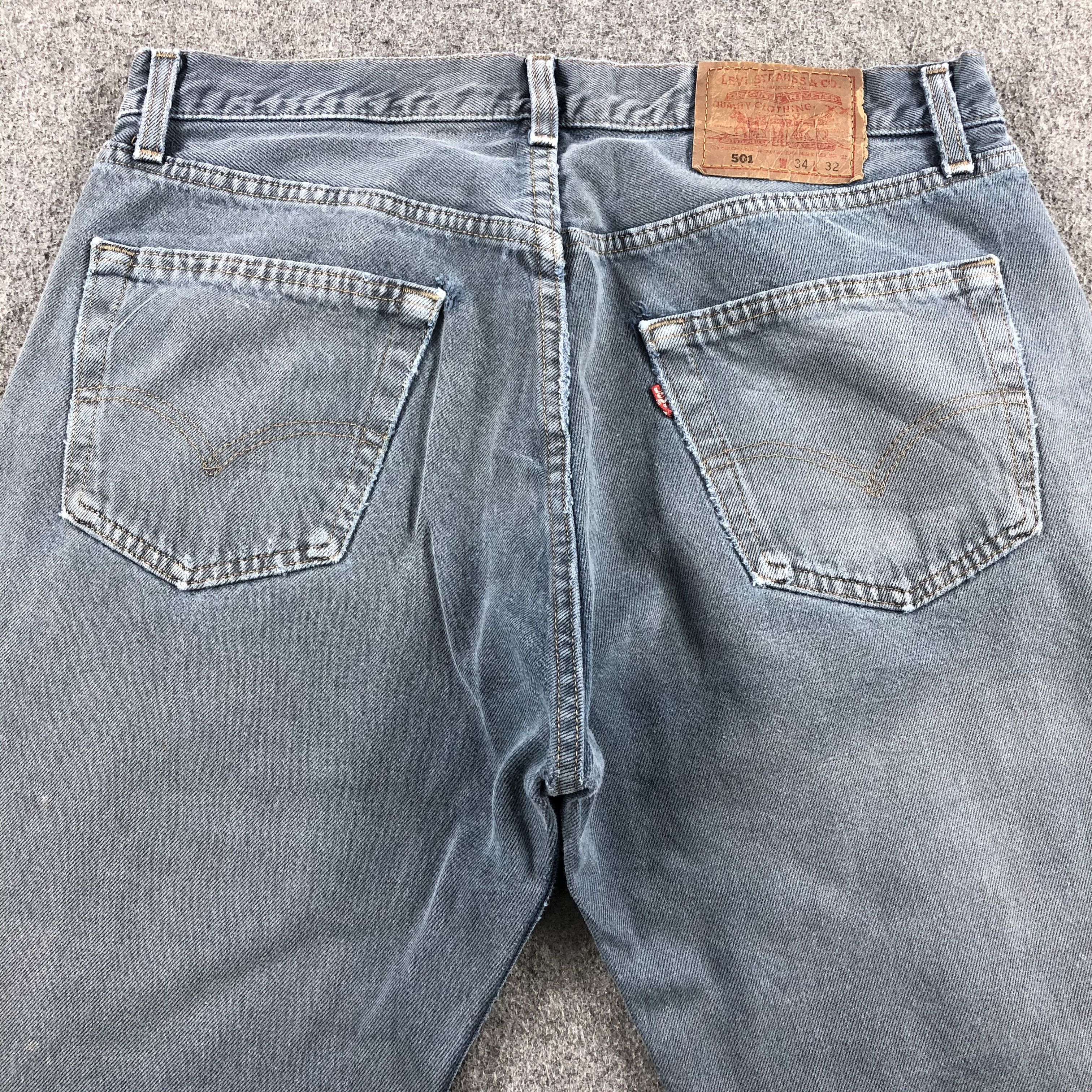 Levi's 90s Vintage Ripped Levis 501 Earth Tone Jeans-J1572 Size US 33 - 4 Thumbnail