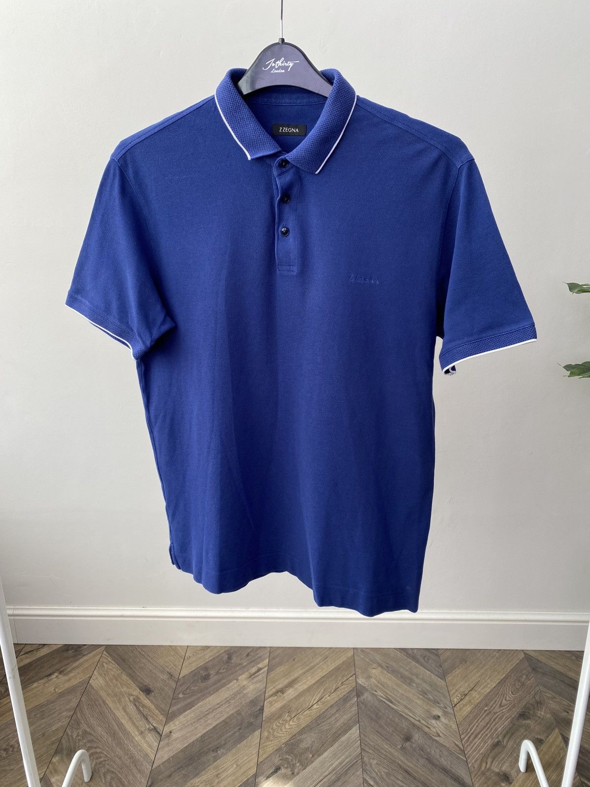 Z Zegna Vintage Z Zegna Navy Embroidered Logo Polo Shirt Size US M / EU 48-50 / 2 - 1 Thumbnail