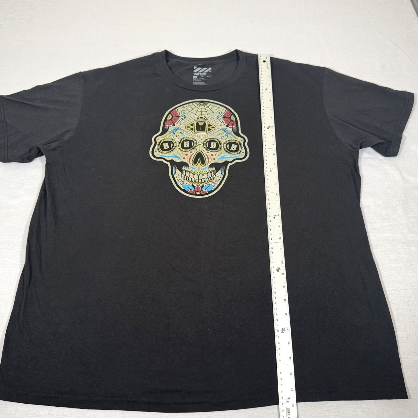 Sugar Viktos Shirt Mens 3XL Black Sugar Skull Day Of Dead Military Army Tee Stretch Size US XXL / EU 58 / 5 - 5 Thumbnail