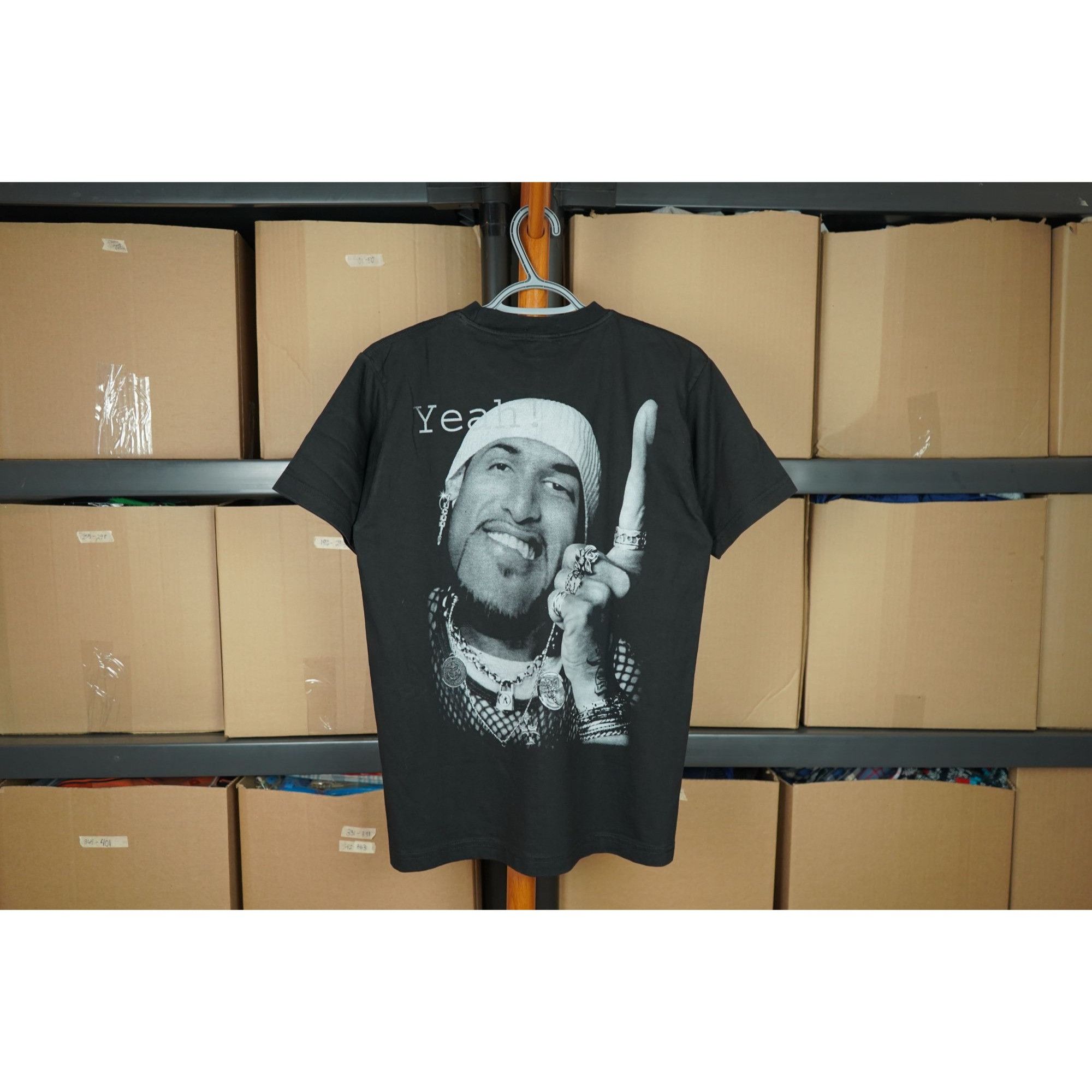 Other Men's M Black Rap Tshirt La Viola Big Graphic #436 Size US M / EU 48-50 / 2 - 2 Thumbnail