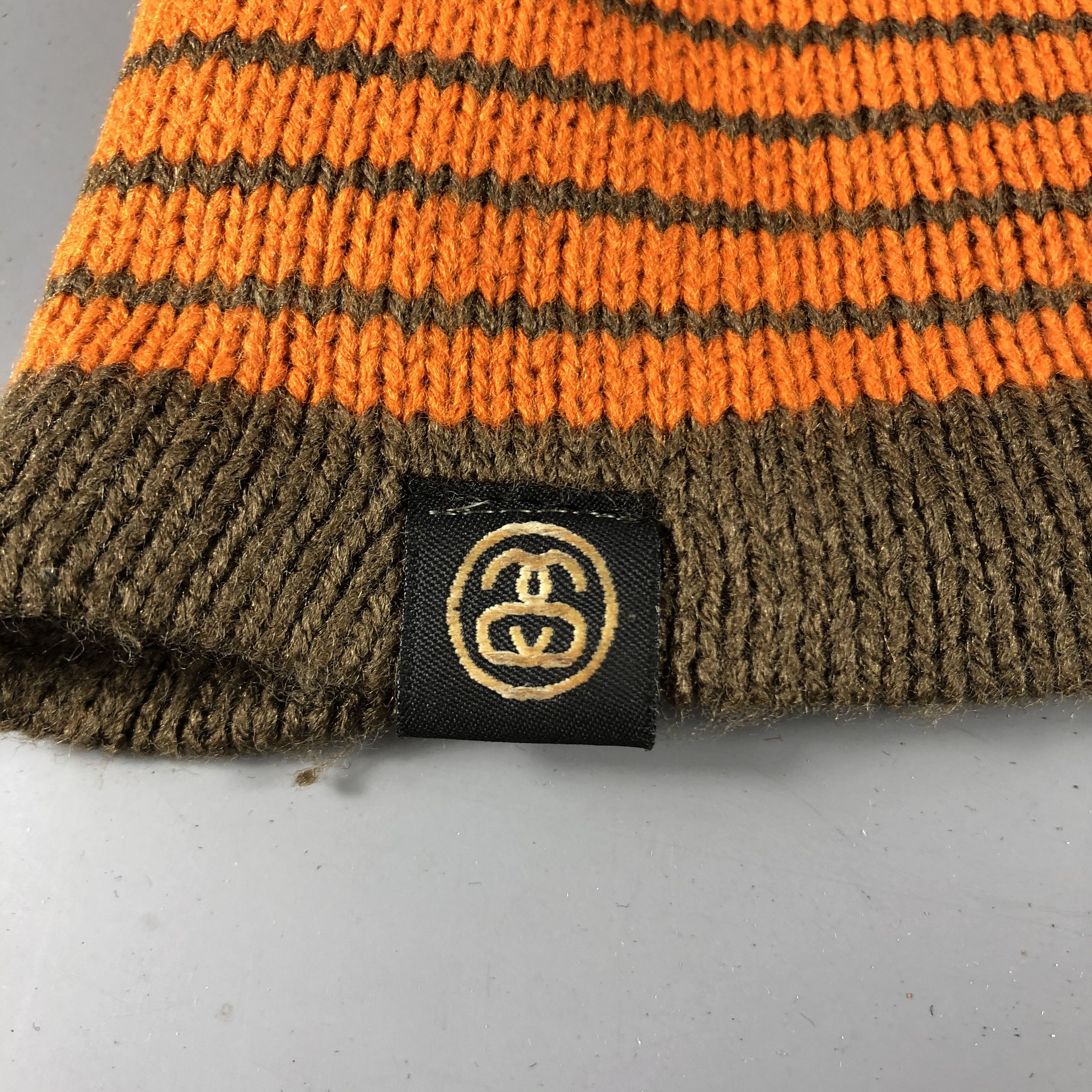 Stussy × Vintage Stussy Reversible Stripe Beanie Snow Hat Snow Cap -D821 Size ONE SIZE - 4 Thumbnail