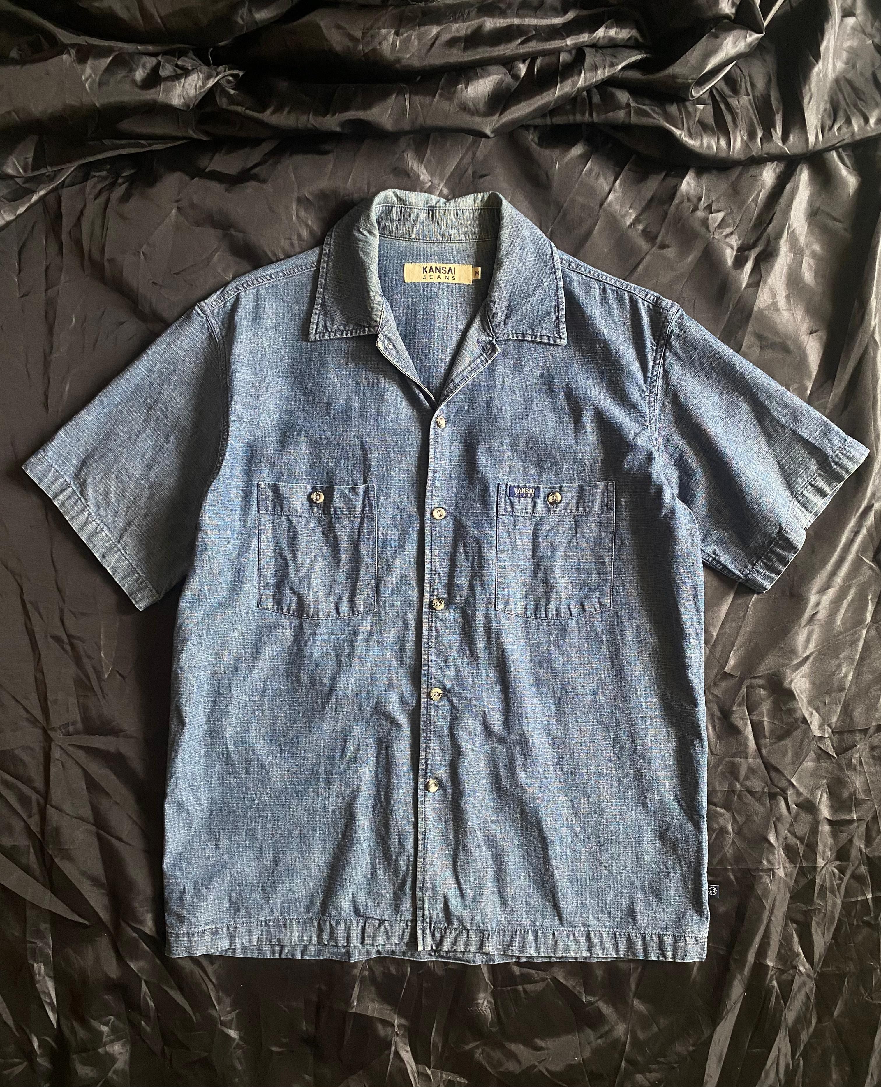 Japanese Brand Japanese Kansai Yamamoto Denim Shirt Size US M / EU 48-50 / 2 - 1 Thumbnail