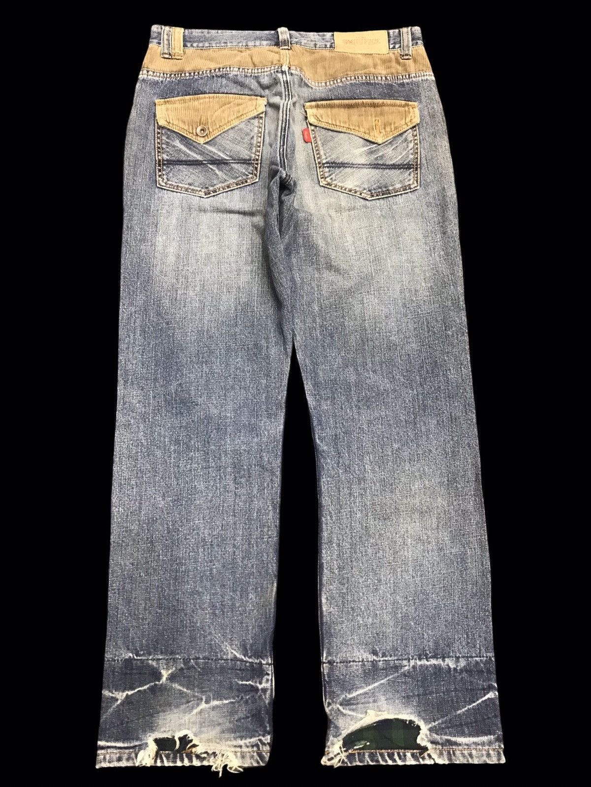 Japanese Brand 💥DENIM ART💥SACRIFICE Japan Destroyed Patchwork Denim F156 Size US 34 / EU 50 - 2 Thumbnail