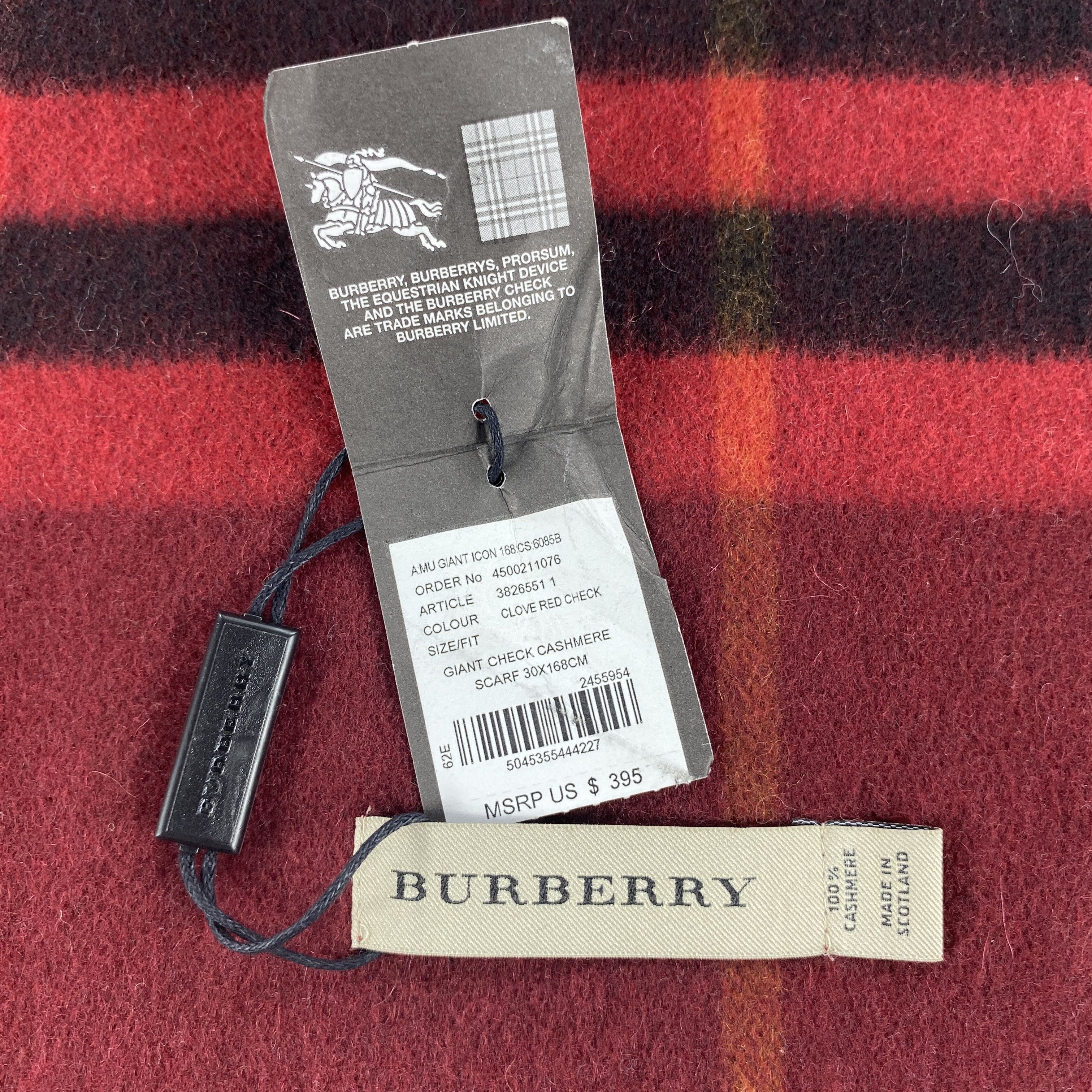 Burberry × Vintage GF10676 Burberry Scarf Neck Wear Muffler Nova Check Size ONE SIZE - 4 Thumbnail