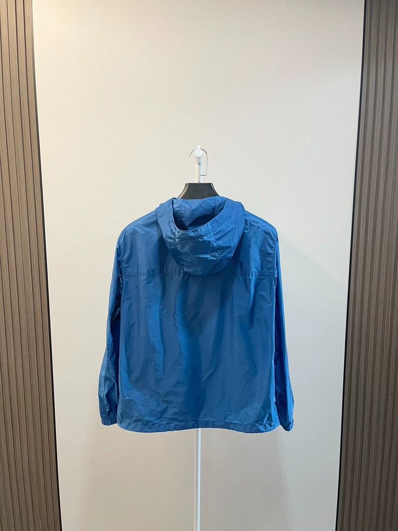 Prada Prada Blue Metal Triangle Logo Windbreaker Jacket 2502-Next Size US M / EU 48-50 / 2 - 2 Thumbnail