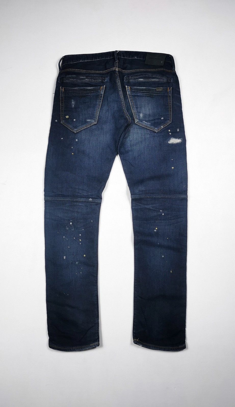 Japanese Brand Jimmy Taverniti Blackie Paint Splash Boro Slim Stretch Jeans Size US 32 / EU 48 - 8 Thumbnail