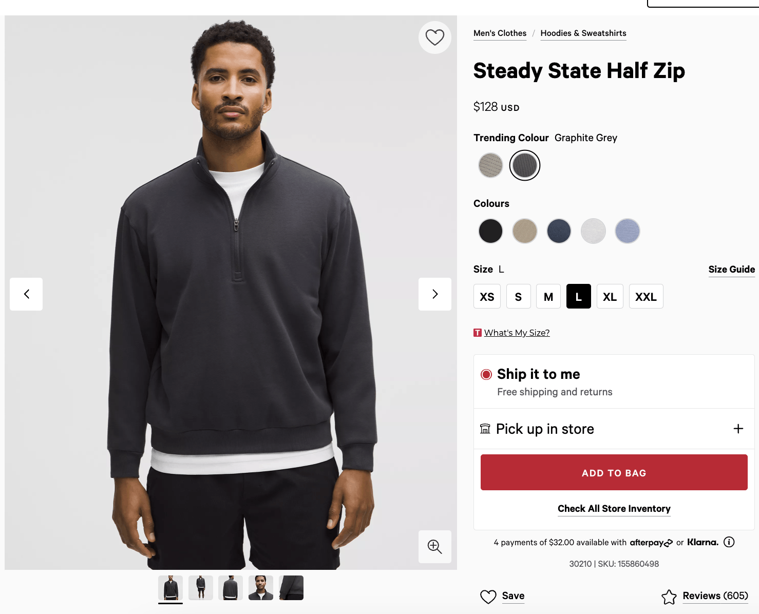 Lululemon Steady State Half Zip Size US L / EU 52-54 / 3 - 4 Thumbnail