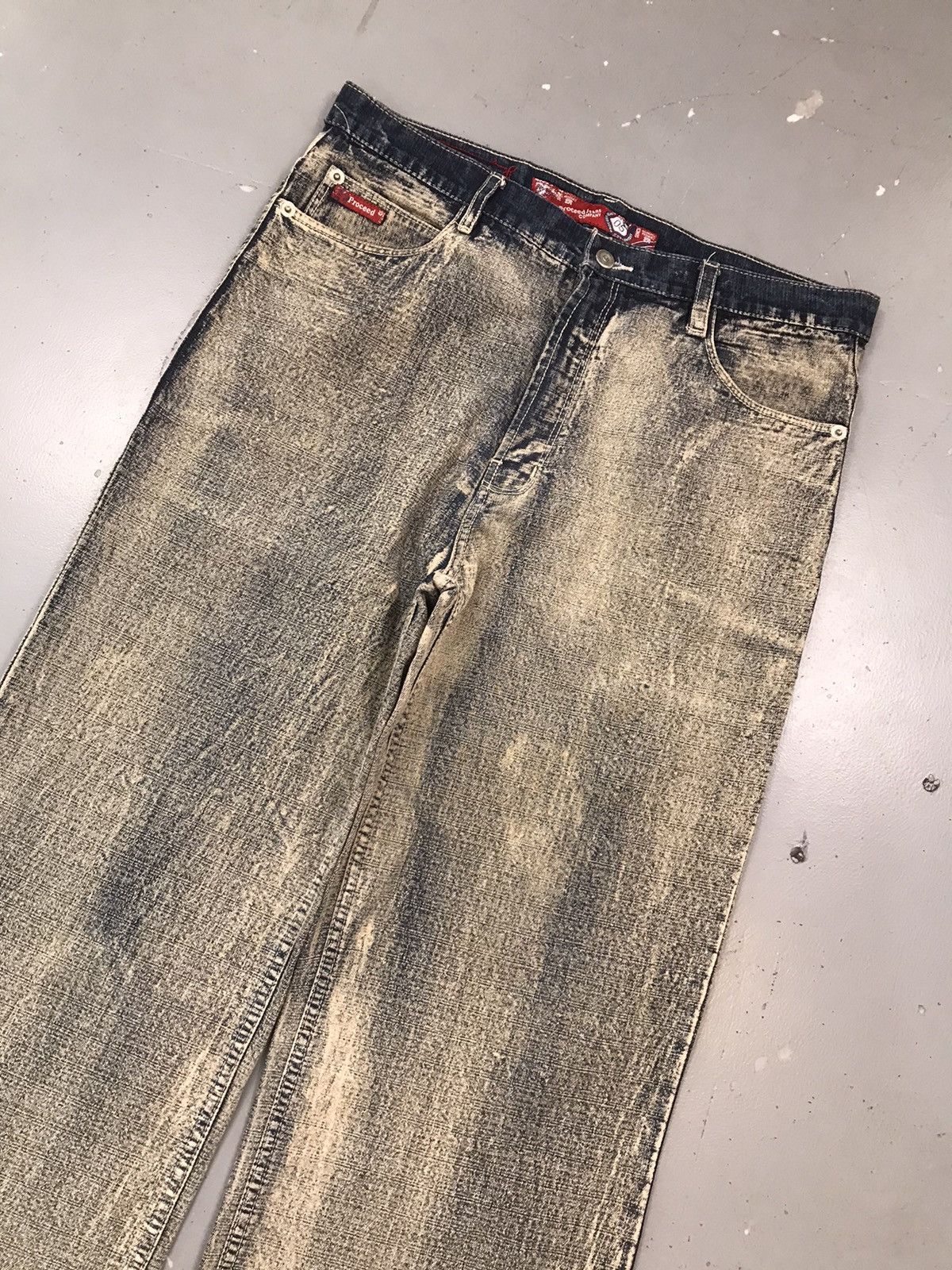 Fubu × Vintage Rare vintage fubu proceed bleached denim Size US 36 / EU 52 - 5 Thumbnail