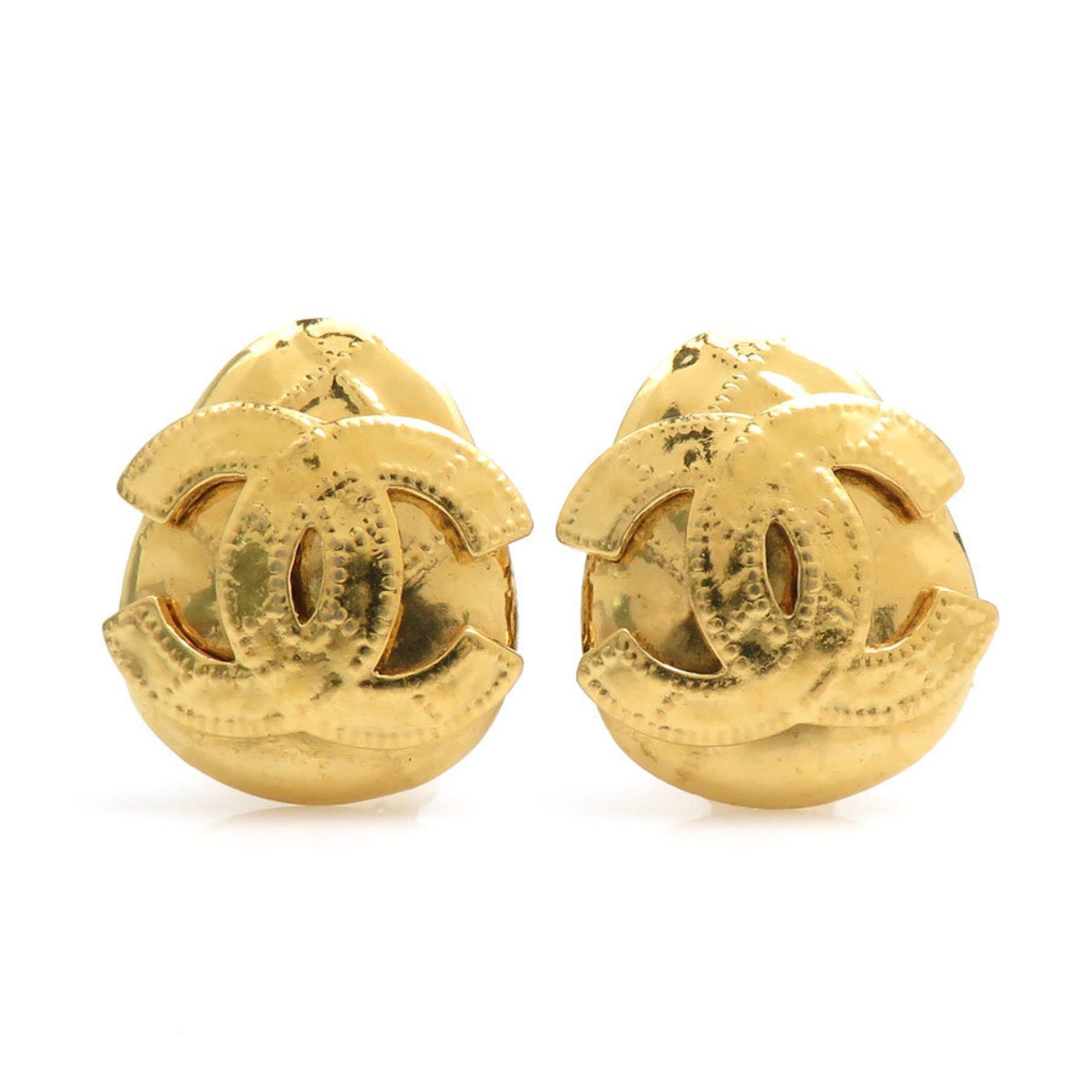 Chanel CHANEL Coco Mark Metal Gold Earrings for Women e60820k Size ONE SIZE - 1 Thumbnail