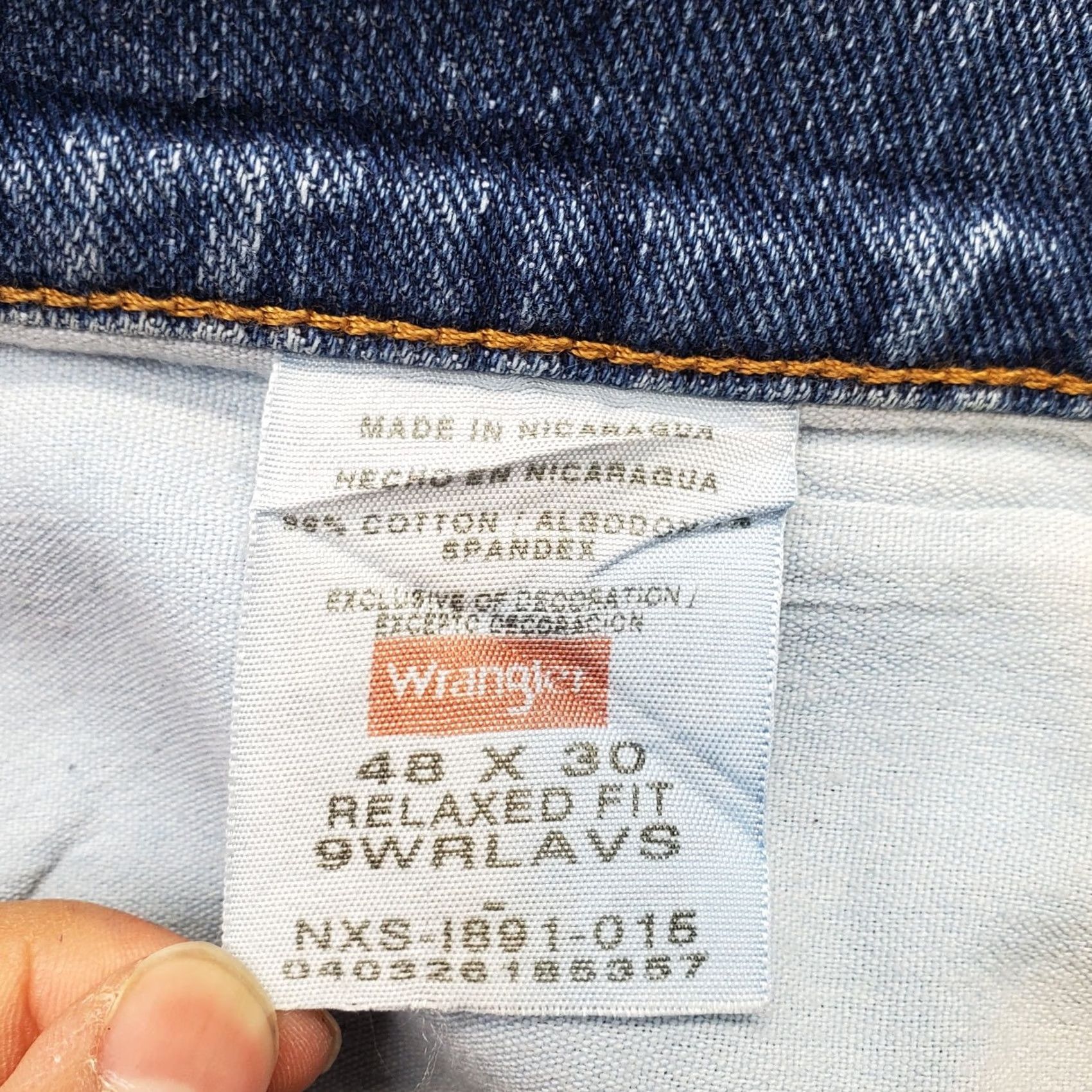 Wrangler VINTAGE Wrangler Straight Leg Jeans Men 48x30 Blue Denim Relaxed Fit Medium Wash Stretch Jeans Mens 48 Jeans Blue Denim Welfare Size US 32 / EU 48 - 7 Thumbnail