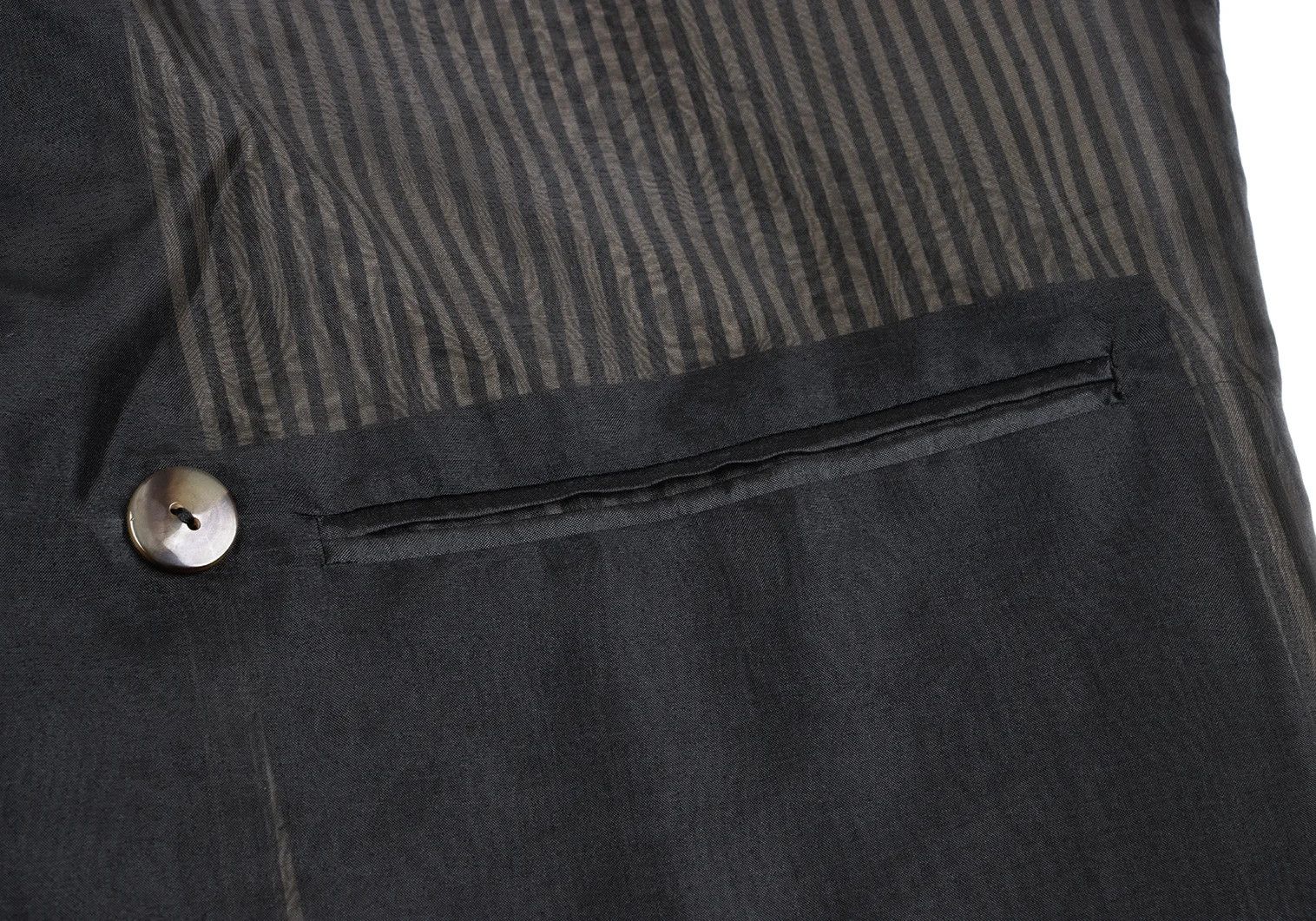 Jean Paul Gaultier Sheer Layered Stripe Jacket in Black and Beige, Size M Size US M / EU 48-50 / 2 - 10 Thumbnail