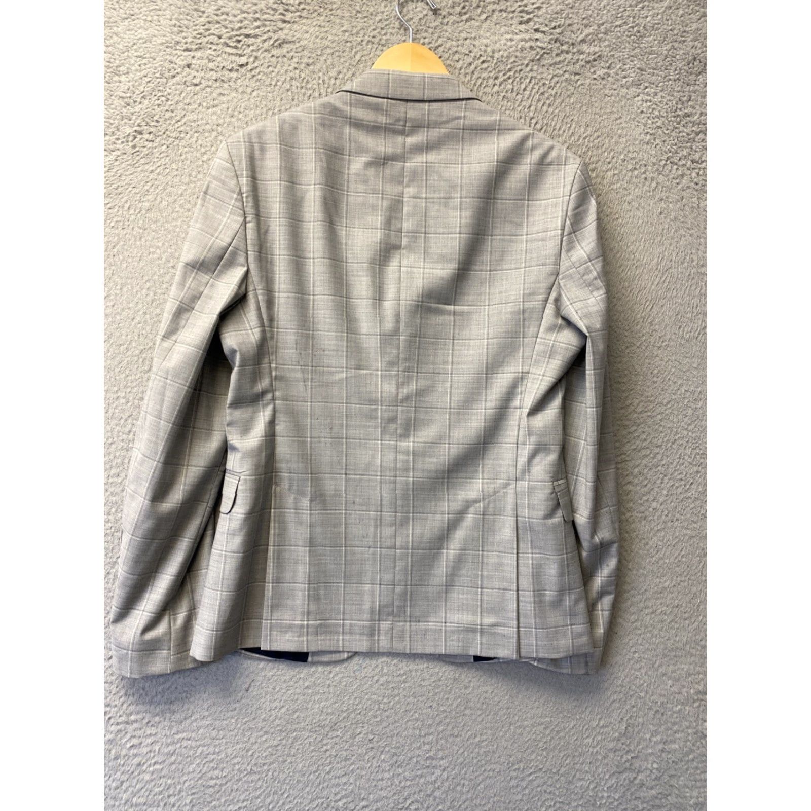 Zara ZARA Jacket 36 Men Blazer Coat Sports Gray Plaid /138-15 Size 36R - 7 Thumbnail