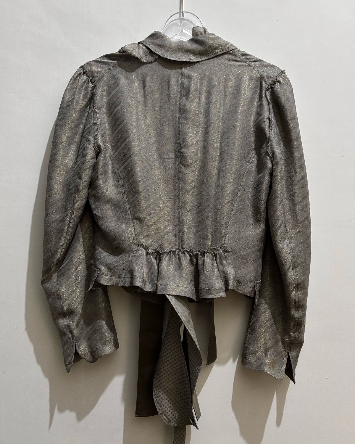 Comme des Garcons Y&Kei Aw2004 Metallic Silk Blazer Size M / US 6-8 / IT 42-44 - 12 Thumbnail