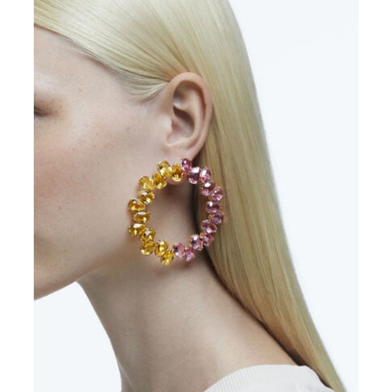 Swarovski Swarovski Millenia hoop earrings Pear cut crystals Size ONE SIZE - 7 Thumbnail