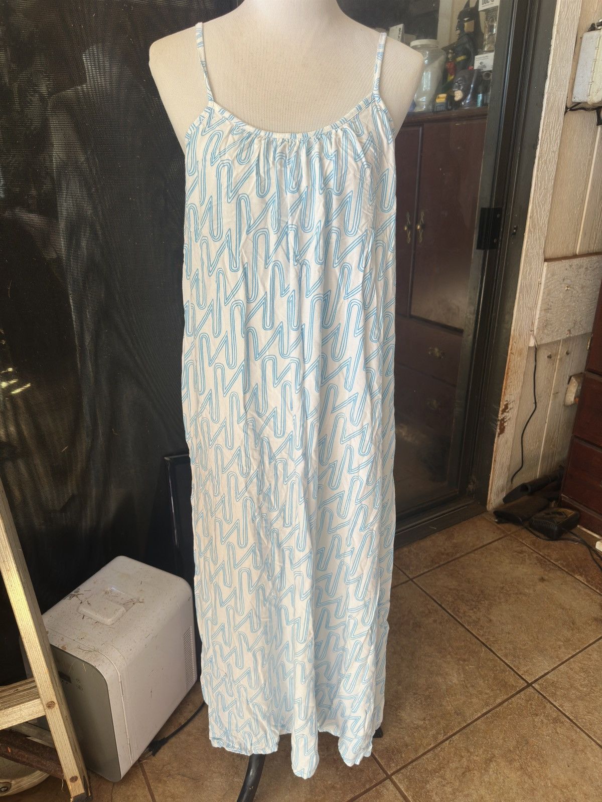 Other PreOwned Ava Sky Hawaiian Long Dress White/Blue Women's S Size S / US 4 / IT 40 - 1 Thumbnail