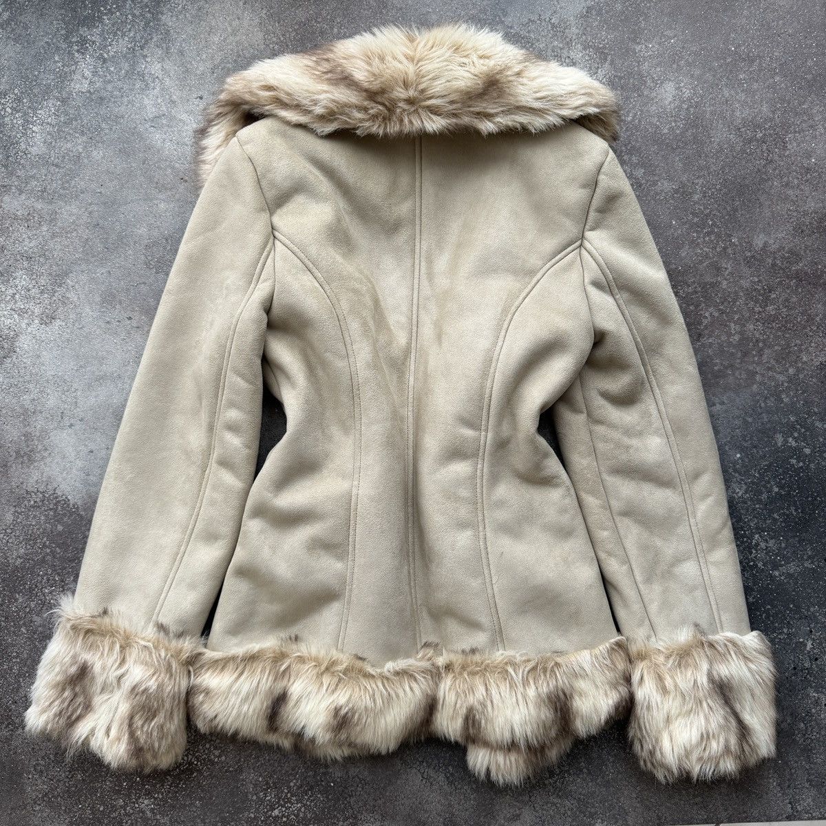 Y2K Boho Vintage Faux Fur Sheepskin/Shearling Coat Jacket