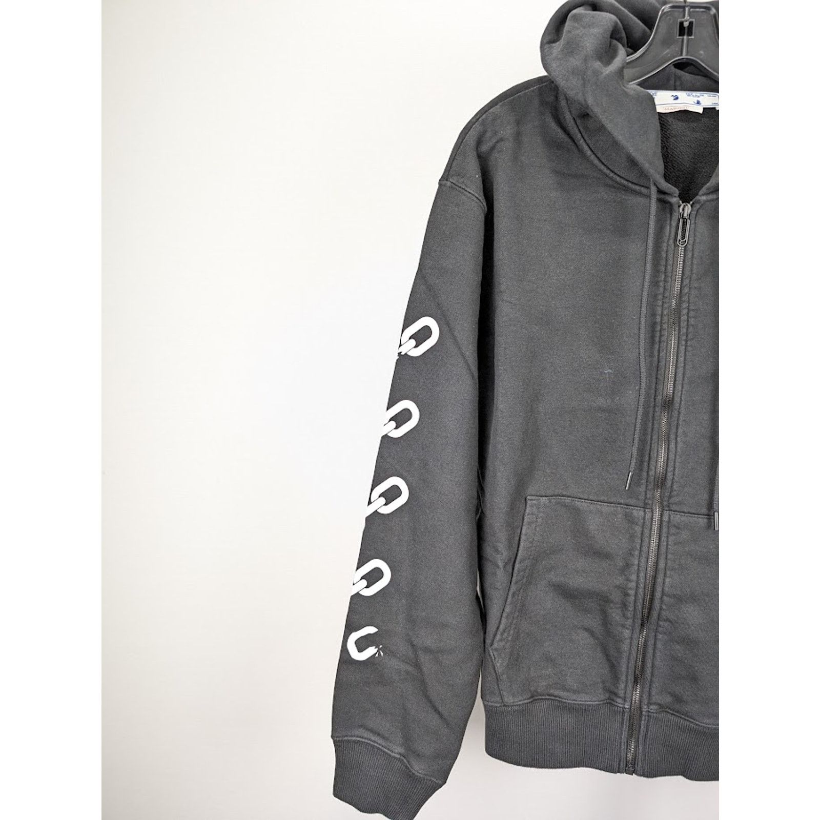 Off-White o1rshd1 Chain Arr Slim Zip Hoodie in Black/White Size US XXL / EU 58 / 5 - 8 Thumbnail