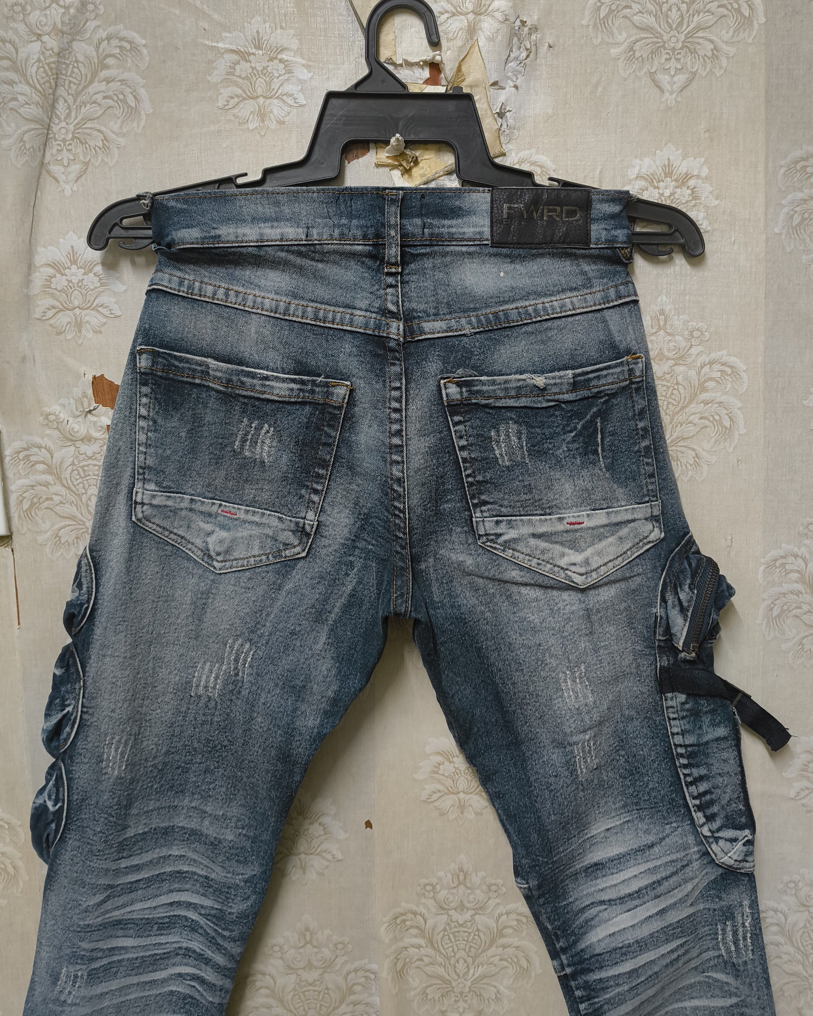Japanese Brand FWRD Tactical Cargo Jeans Skinny fit Size US 32 / EU 48 - 4 Thumbnail