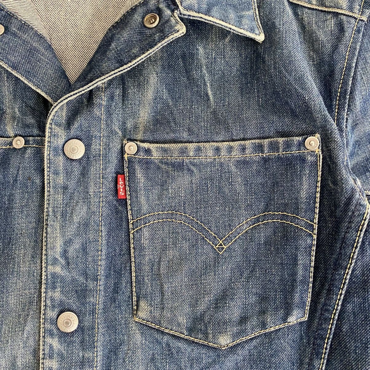Levi's Vintage 2000’s Levis Engineered Faded Honeycomb Denim Jacket Size US M / EU 48-50 / 2 - 4 Thumbnail