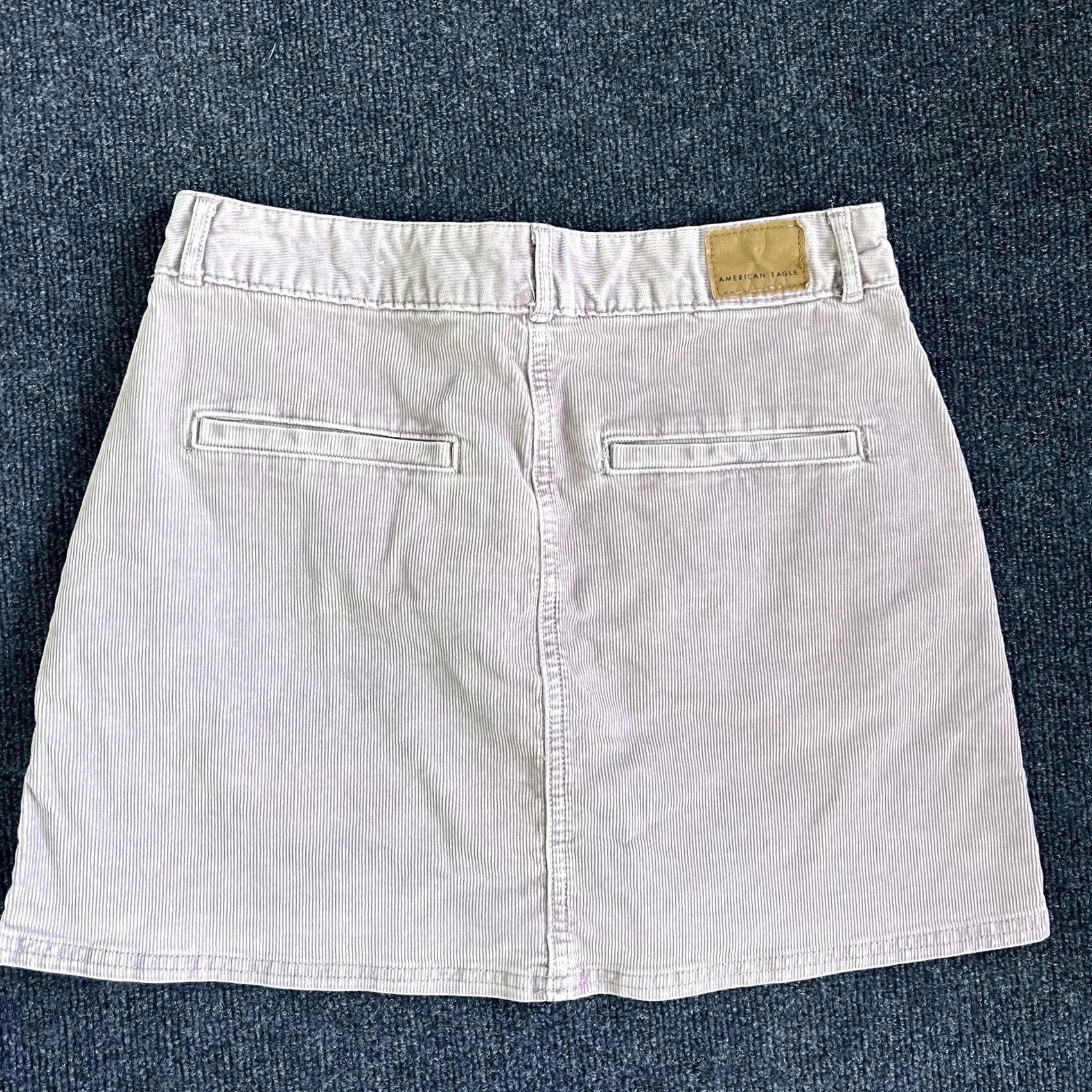 Vintage VINTAGE? NO -> American Eagle Skirt Womens Medium Purple Corduroy Mini Super Stretch Casual Size 32" / US 10 / IT 46 - 3 Thumbnail