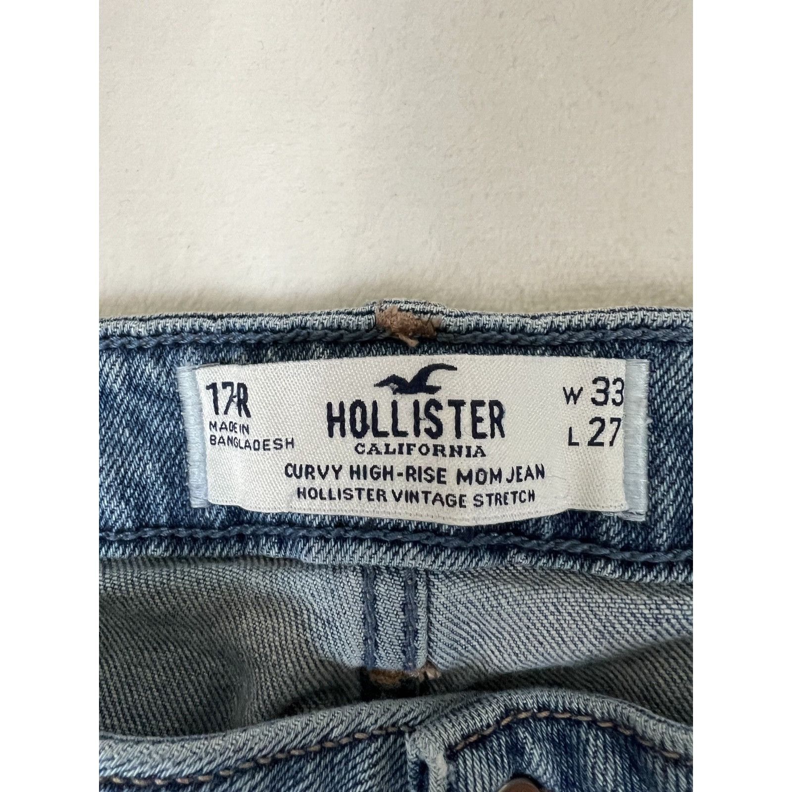 Hollister Hollister Jeans Size 17R 33x27 Women's Curvy High Rise Mom B Size 33" - 2 Thumbnail