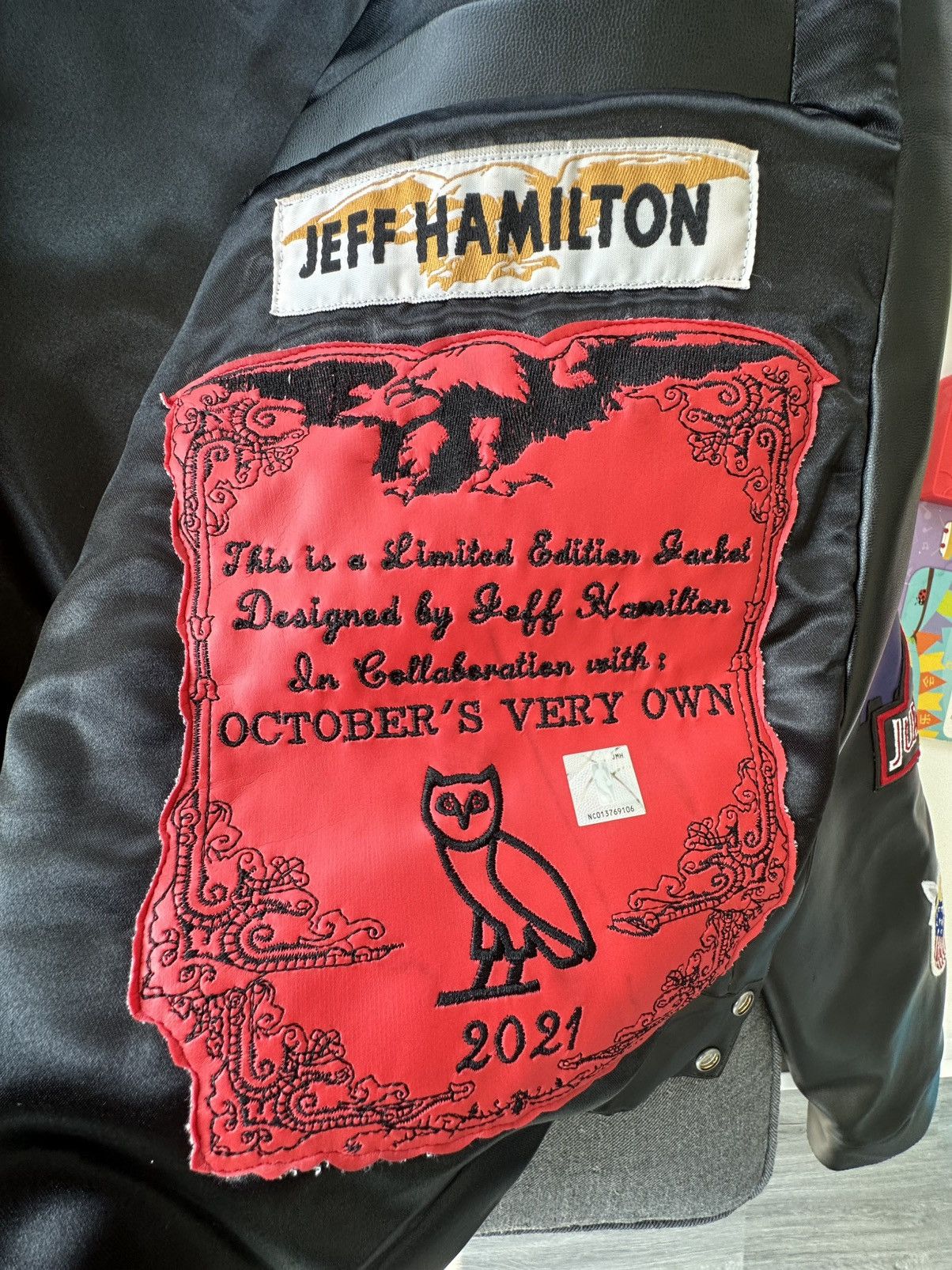 October's Very Own OVO Jurassic Park Varsity Jacket XXL Size US XXL / EU 58 / 5 - 4 Thumbnail