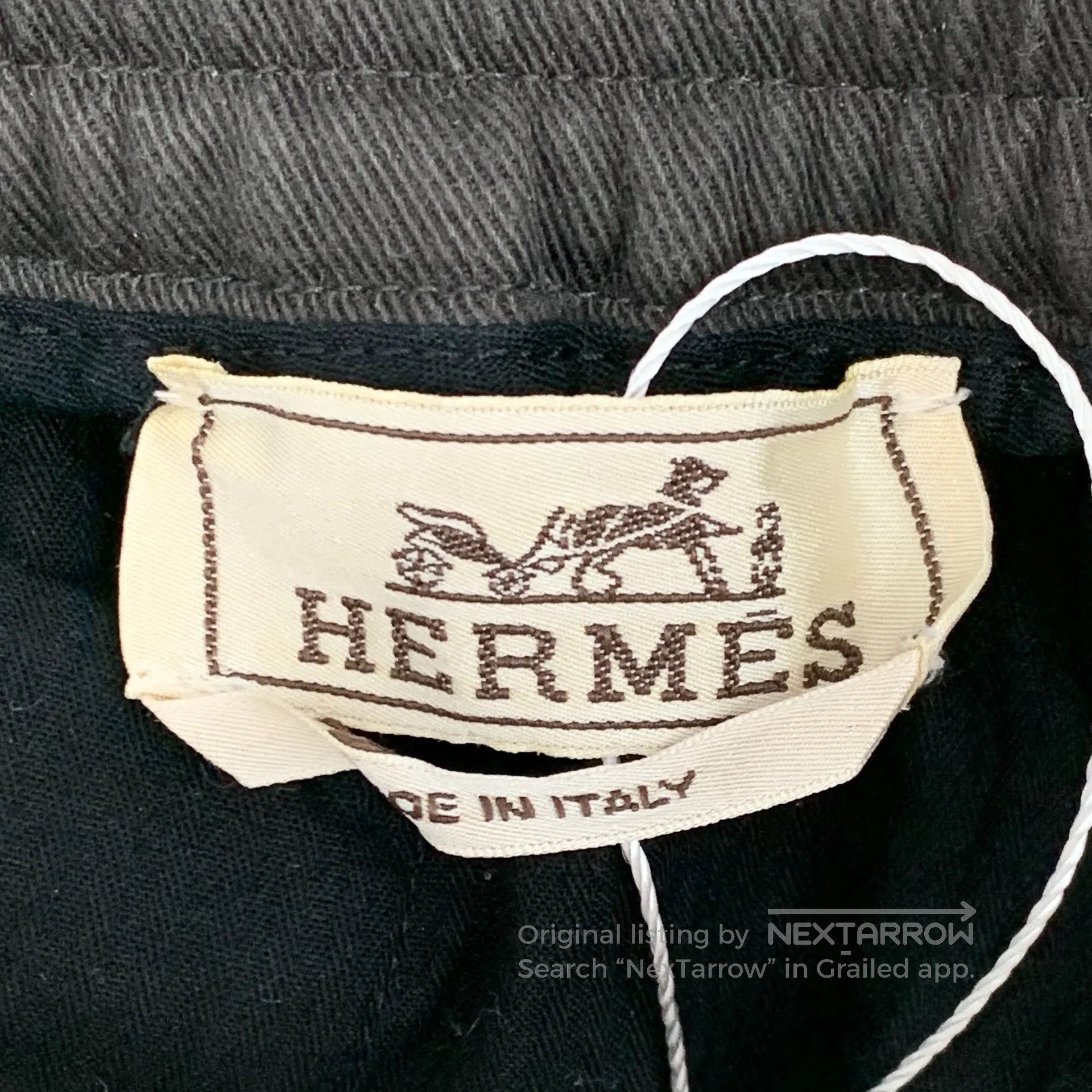 Hermes Hermes Dark Brown Cotton Drawstring Elastic Waist Casual T Size 39" - 5 Thumbnail