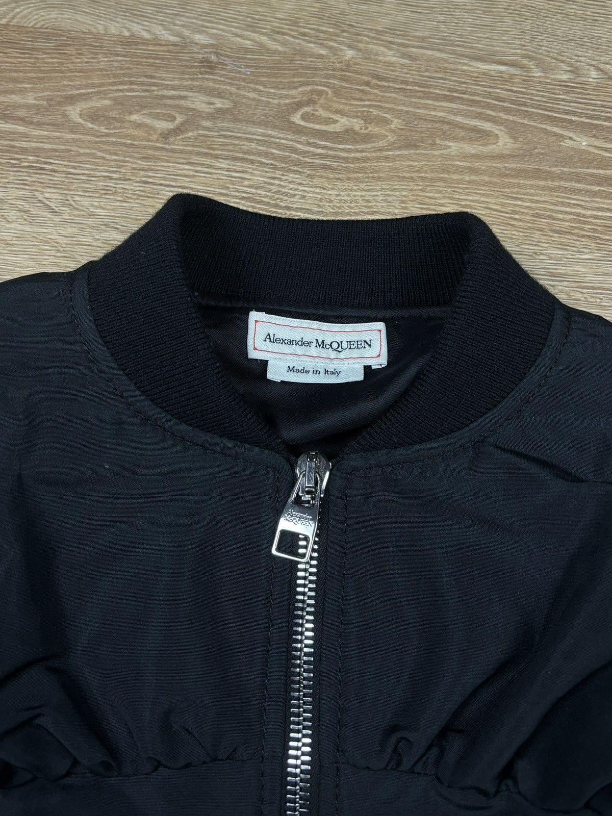 Alexander McQueen Alexander McQueen Cropped Balloon Sleeve Bomber Jacket Size M / US 6-8 / IT 42-44 - 10 Thumbnail