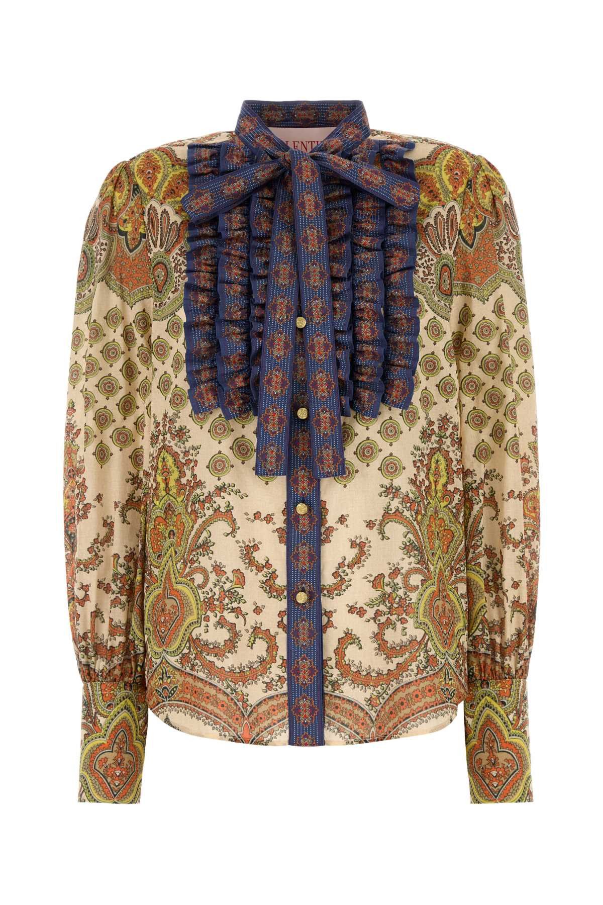 Valentino Printed Muslin Shirt Size M / US 6-8 / IT 42-44 - 1 Thumbnail