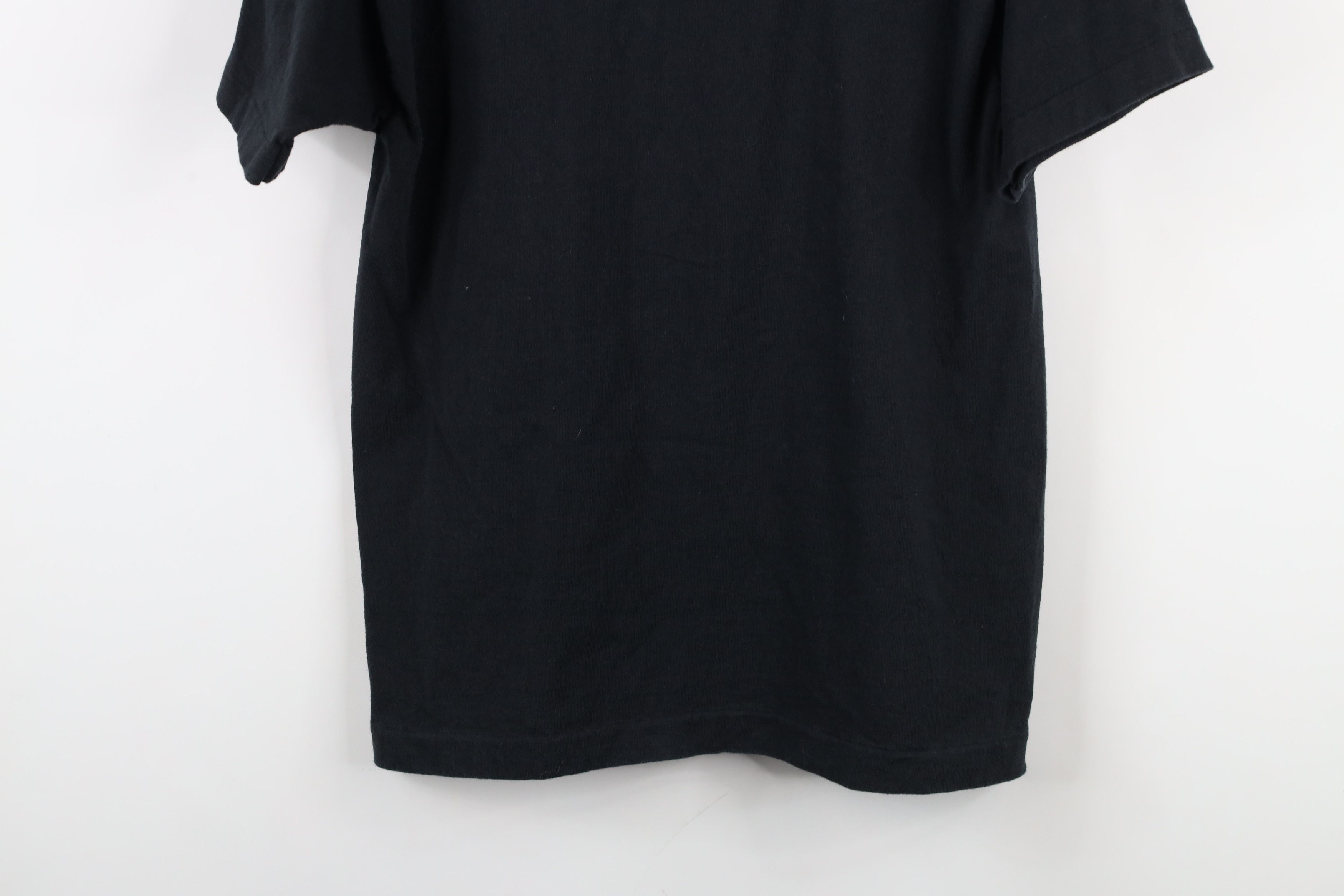 Vintage Vintage 90s Streetwear Blank Heavy Cotton T-Shirt Black USA Size US S / EU 44-46 / 1 - 8 Thumbnail