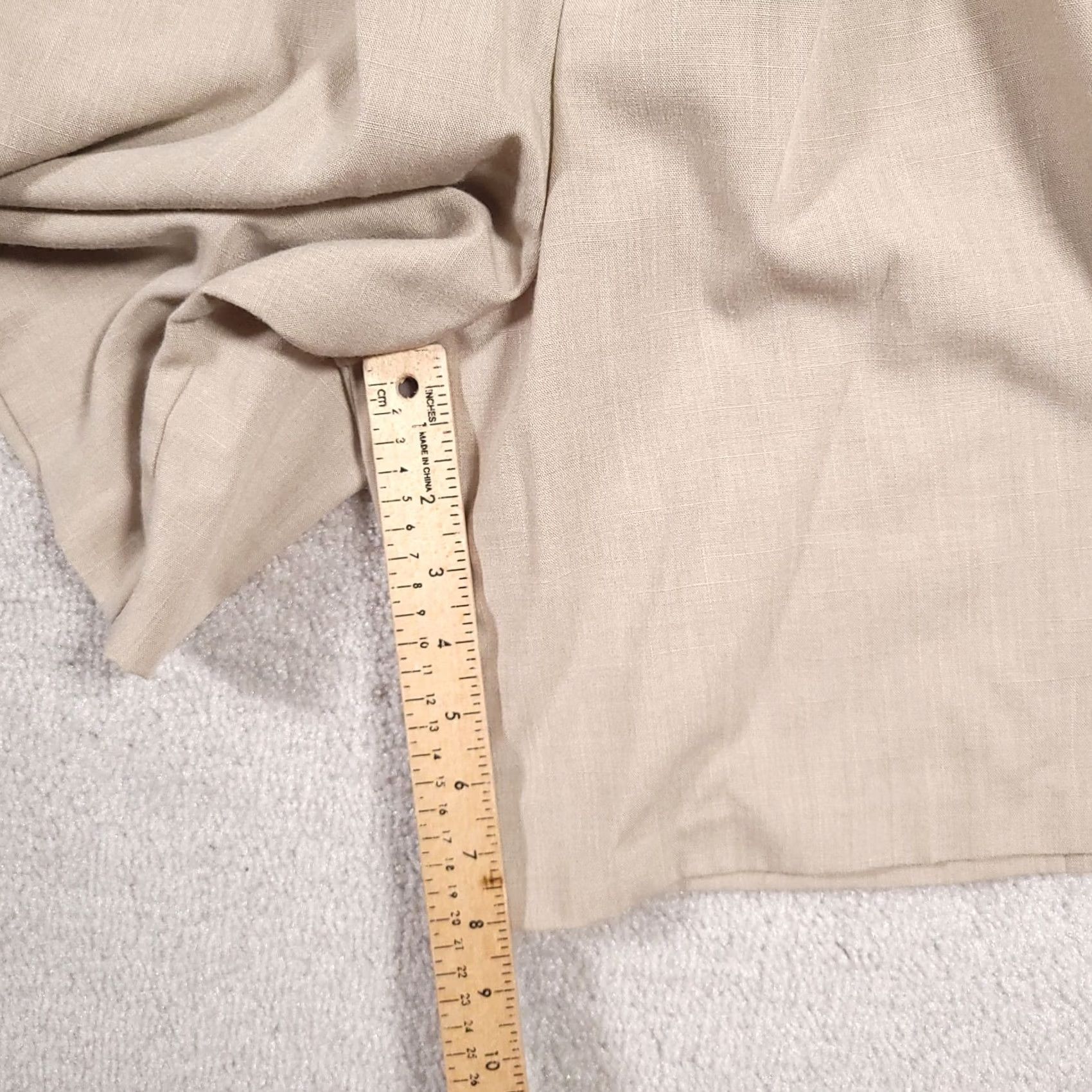 Vintage VINTAGE IC Isaacs Mom Shorts Women's 16 Tab High Rise Elastic Waist Baggy Woven - Beige Cotton Secretar y/Geek Mens? Size 38" / US 16 / IT 52 - 7 Thumbnail
