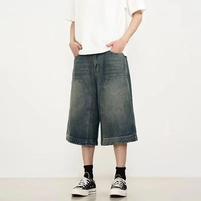 Japanese Brand Retro casual loose wide leg denim shorts Size US 32 / EU 48 - 5 Thumbnail