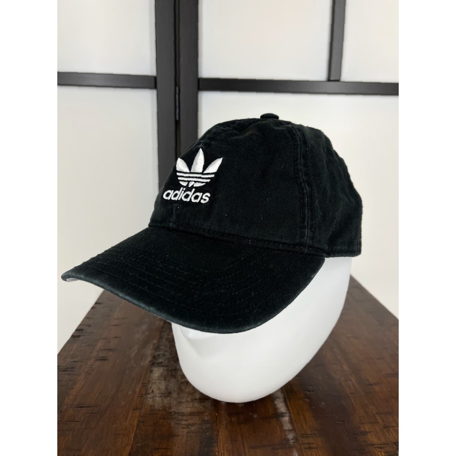 Adidas Adidas Hat Cap Baseball Adjustable One Size Black 100% Cotton Golf Golfer Mens Cap Size ONE SIZE - 4 Thumbnail