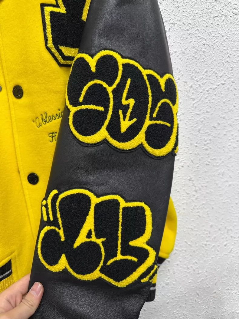Louis Vuitton Louis Vuitton Black and Yellow Color-Block Leather Sleeve Size US L / EU 52-54 / 3 - 7 Thumbnail