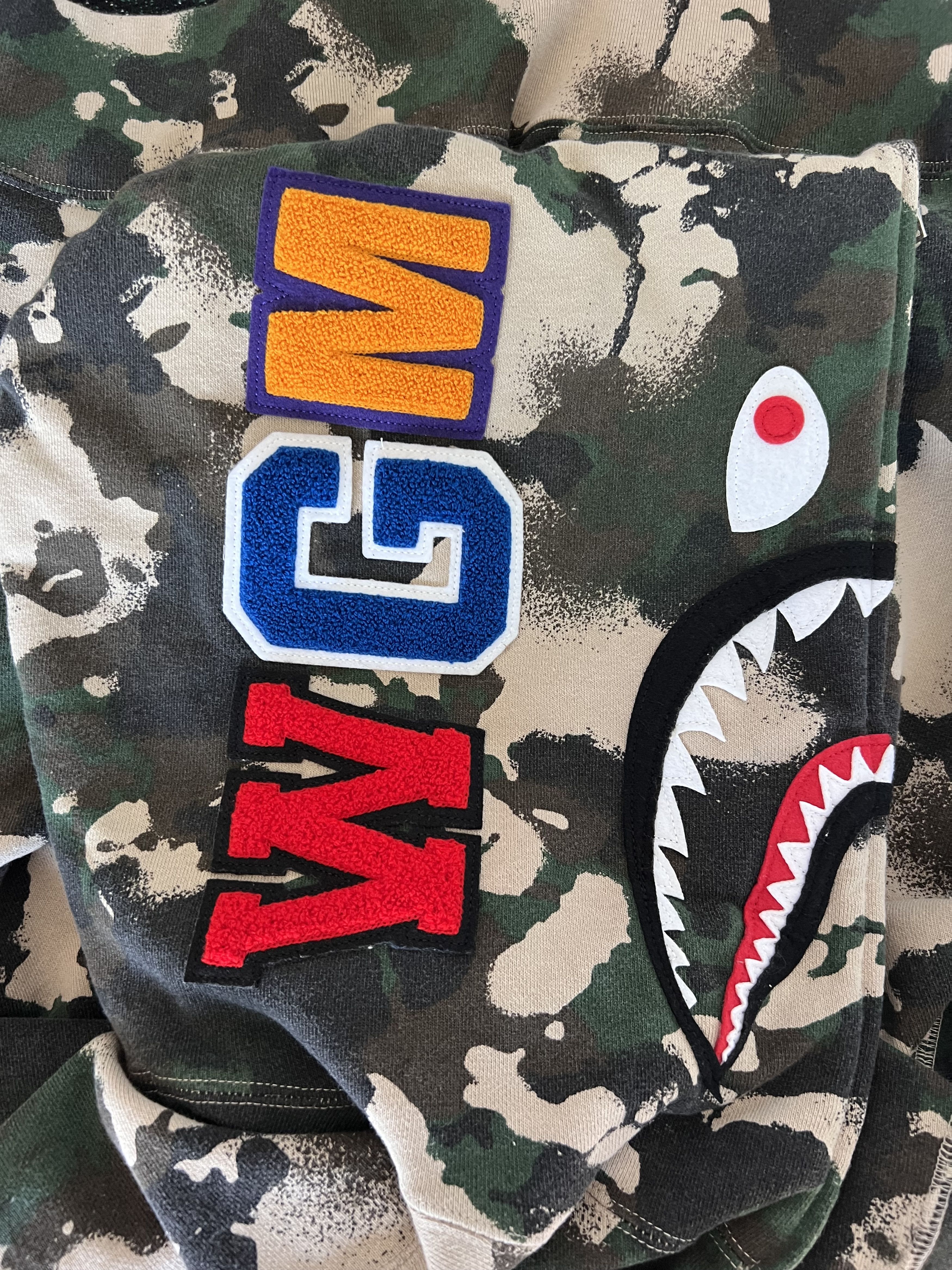 Bape Bape Map Camo Full Zip Shark Hoodie Size US L / EU 52-54 / 3 - 12 Thumbnail