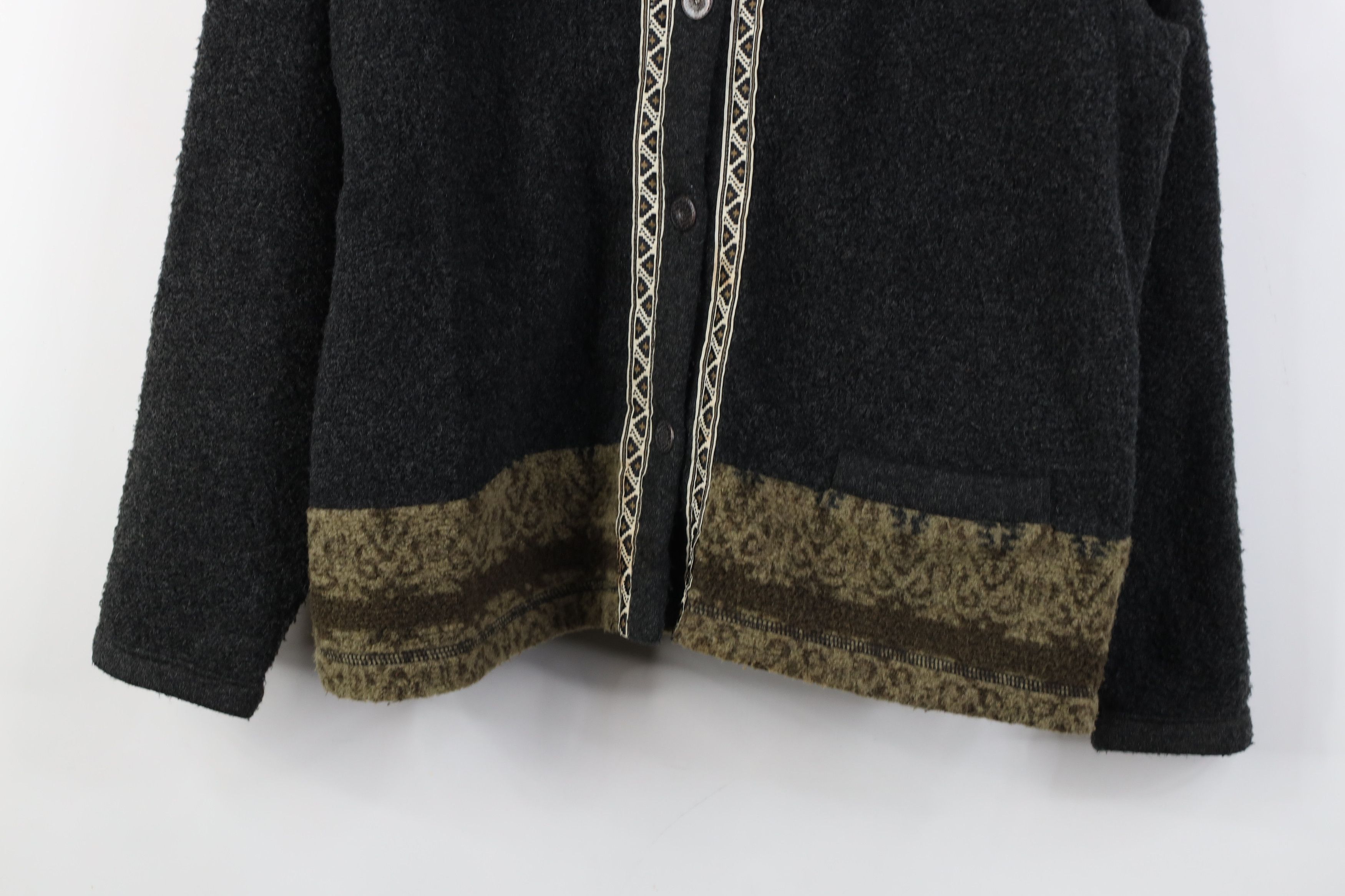 Vintage Vintage 90s Streetwear Knit Fair Isle Cardigan Sweater Size M / US 6-8 / IT 42-44 - 3 Thumbnail