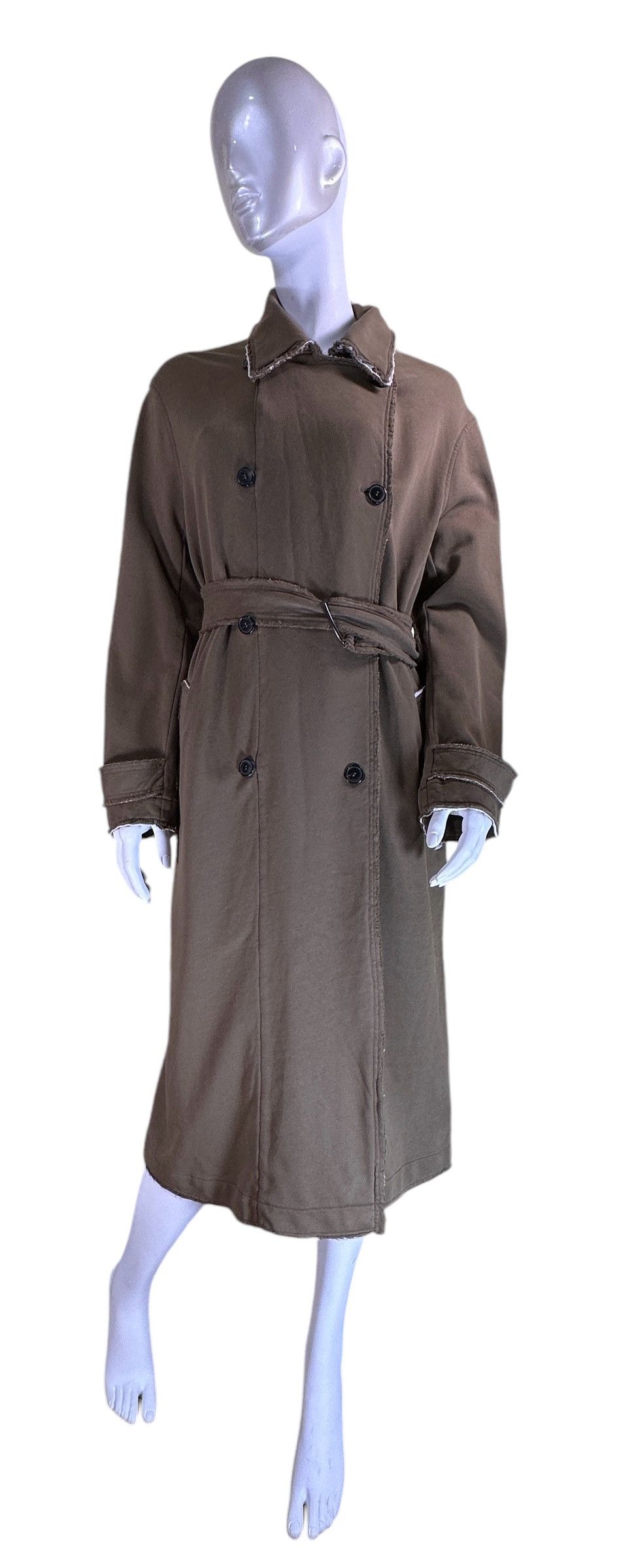 Khaki trench coat cotton