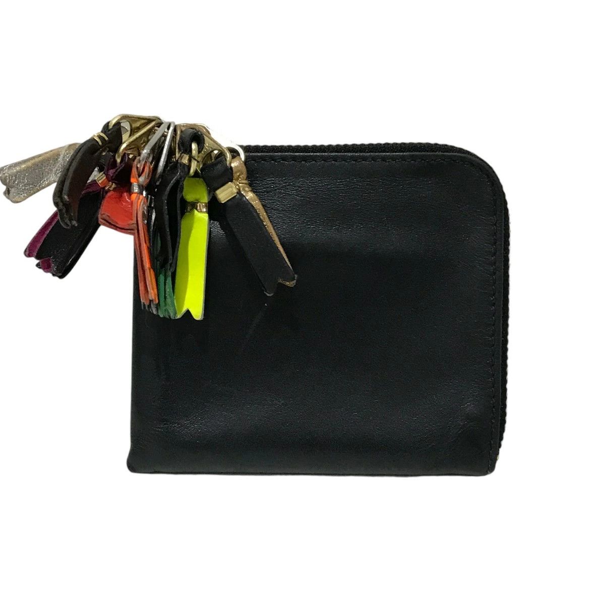 Comme des Garcons Wallet Plain L Zip Wallet Black Size ONE SIZE - 1 Thumbnail