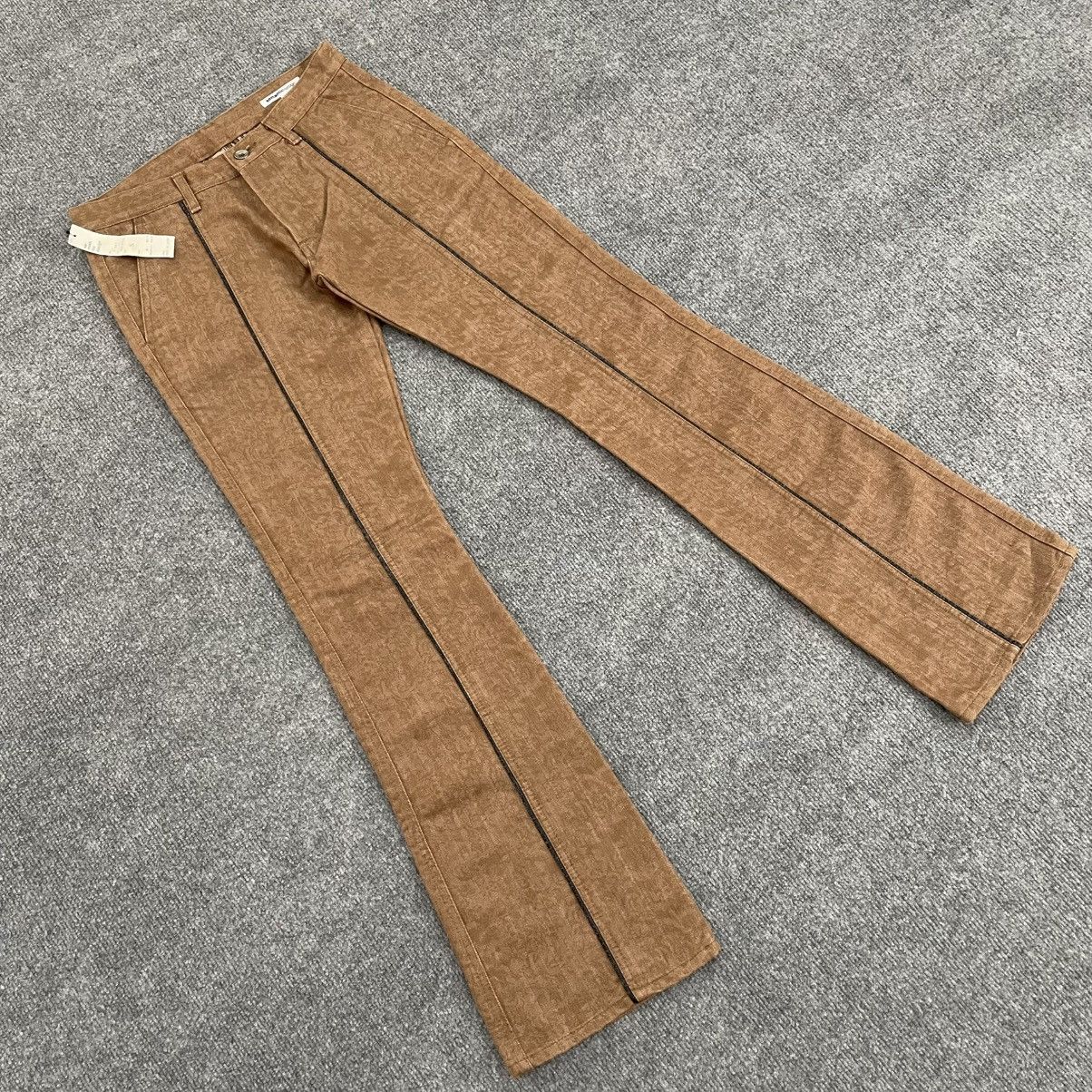 semanticdesign Semantic Design Brown Denim Flared Pants New with Tag Size US 29 - 2 Thumbnail
