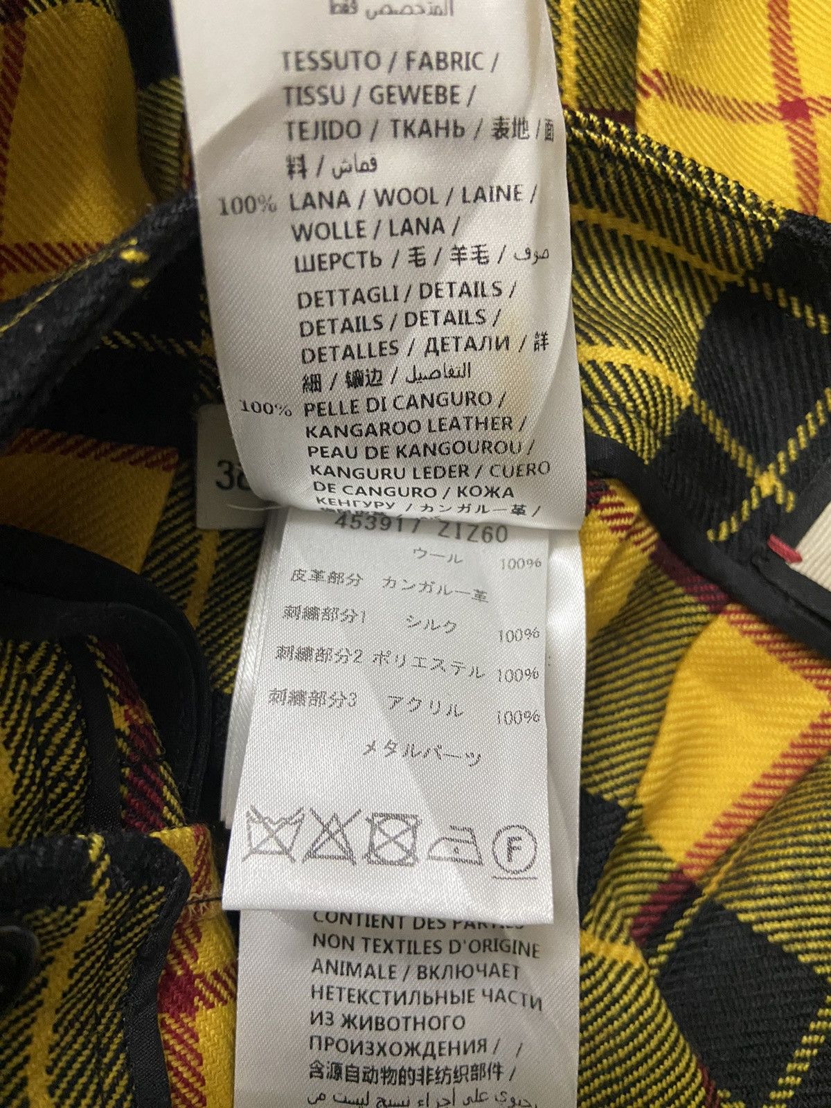 Designer × Gucci Gucci Embroidered Tartan Wool Wrapped Skirt Runway Size 26" / US 2 / IT 38 - 13 Thumbnail