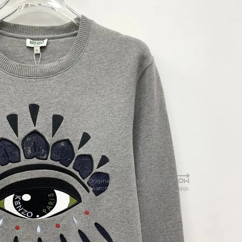 Kenzo KENZO Gray Cotton Women's Sweatshirt . Size S / US 4 / IT 40 - 3 Thumbnail