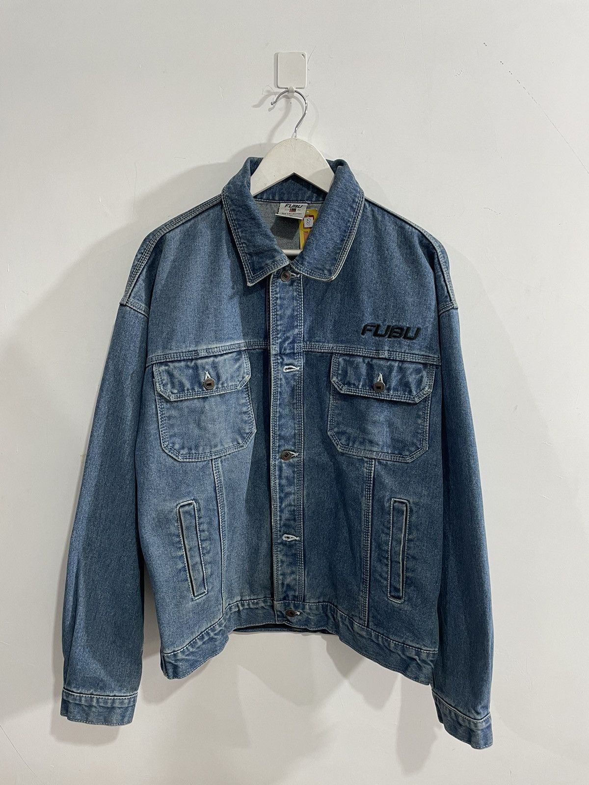 Fubu 90s Fubu hip hop denim embroidery logo Y2k style Size US XL / EU 56 / 4 - 2 Thumbnail