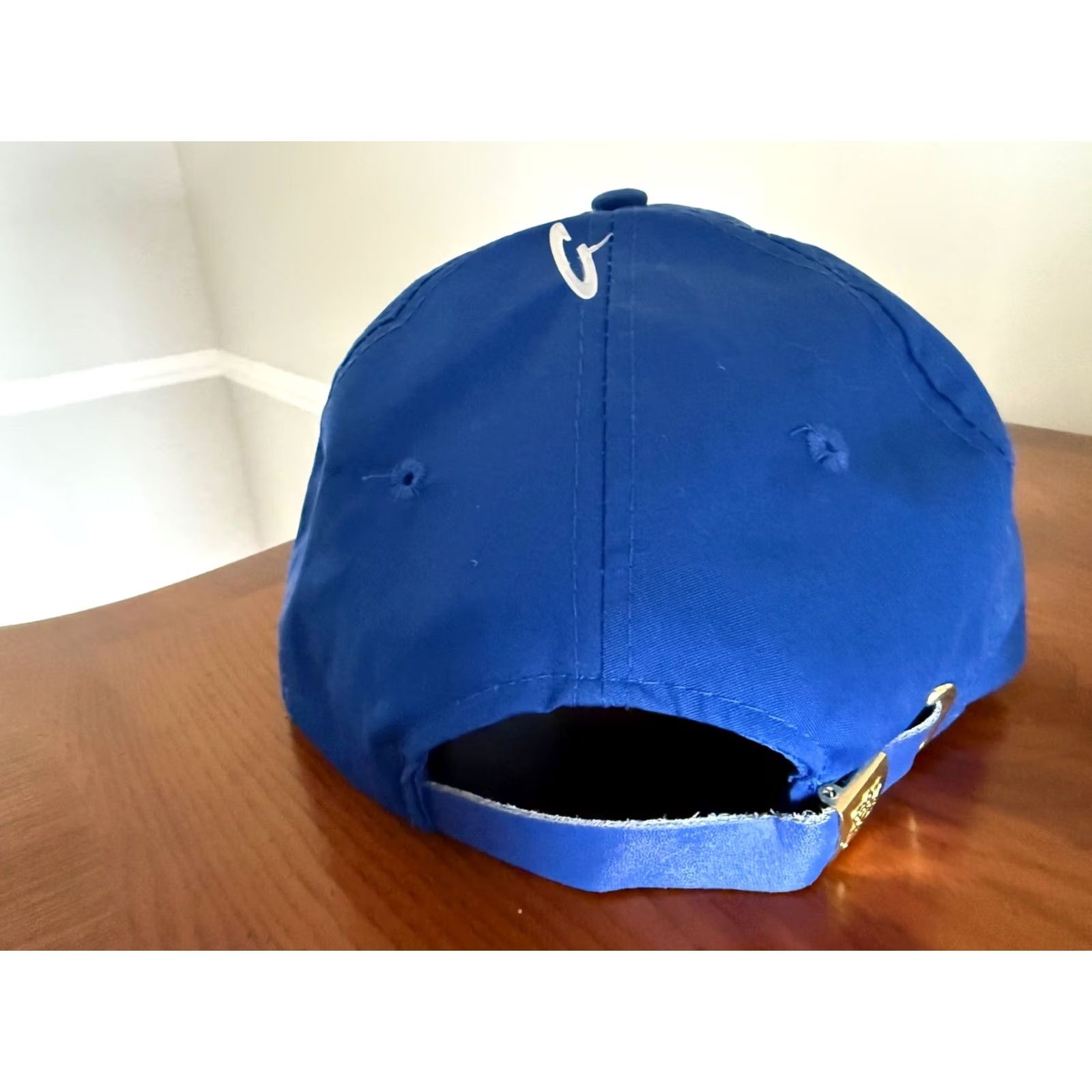 Roper VINTAGE KC Trucker Hat Cap Adjustable Gray Corduroy Cars Logo Sports Dad Men Adjustable StrapBack Championship Auto Racing Teams Rope Blue EUC Size ONE SIZE - 3 Thumbnail